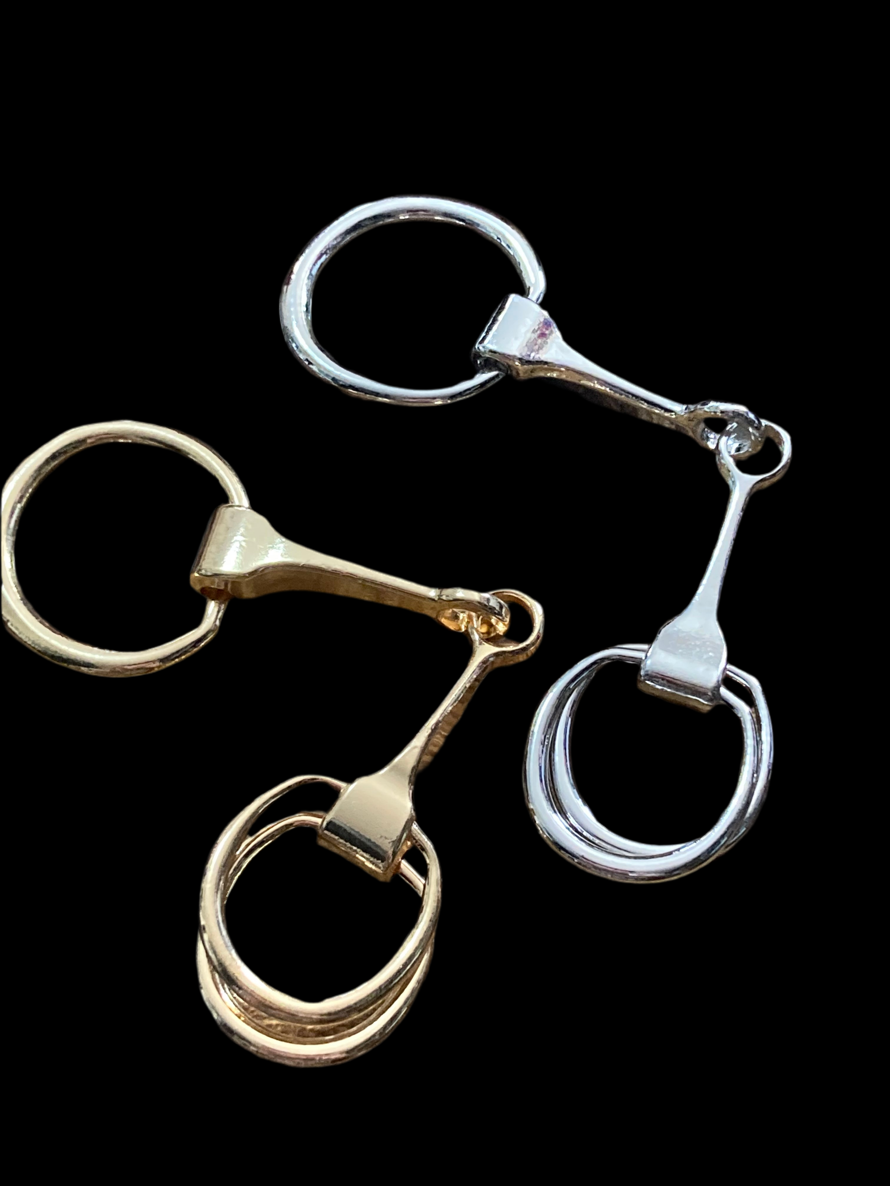 Silver horse snaffle scarf clip Designer style