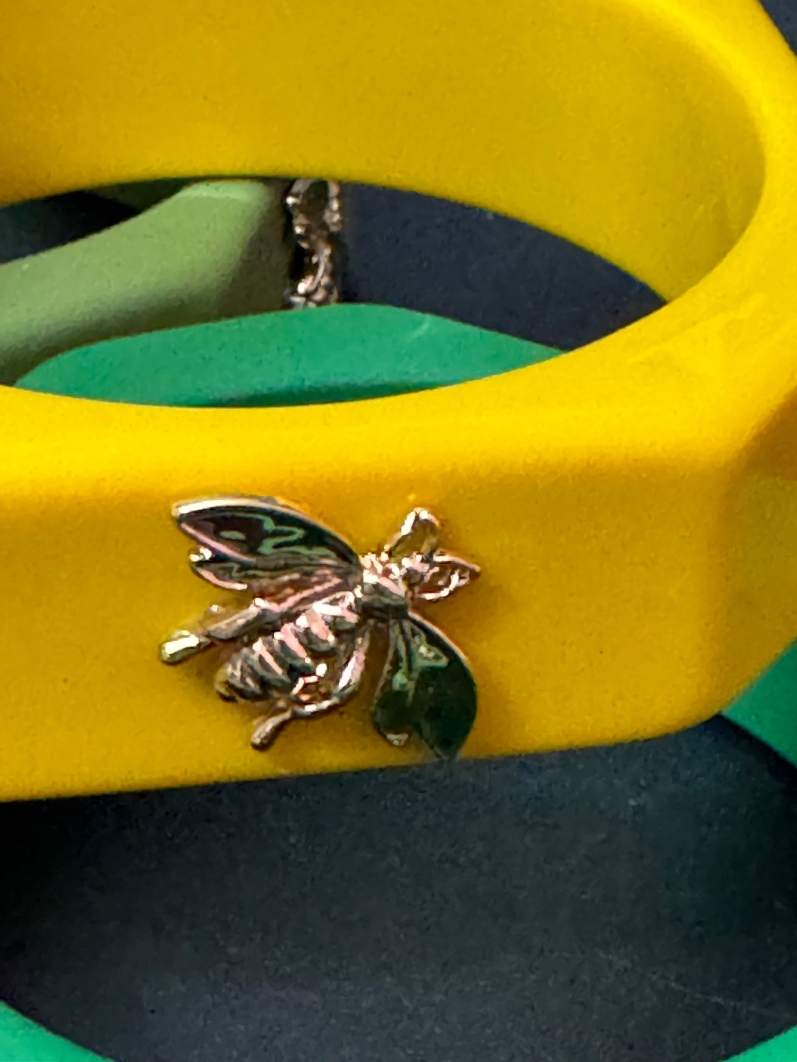 Mix and match octagonal wide coloured stacking bee bangles