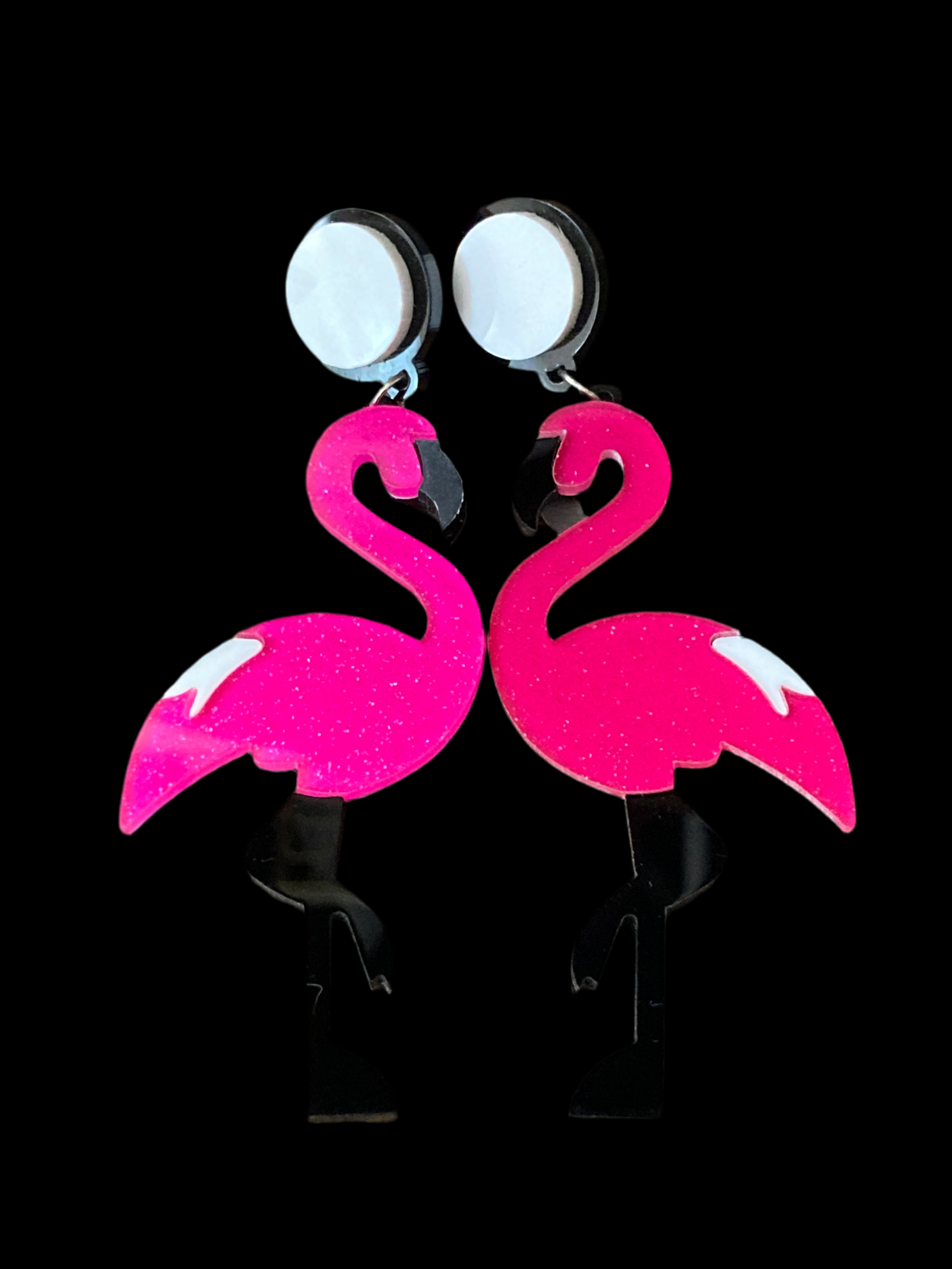 Oversized flamingo earrings acrylic