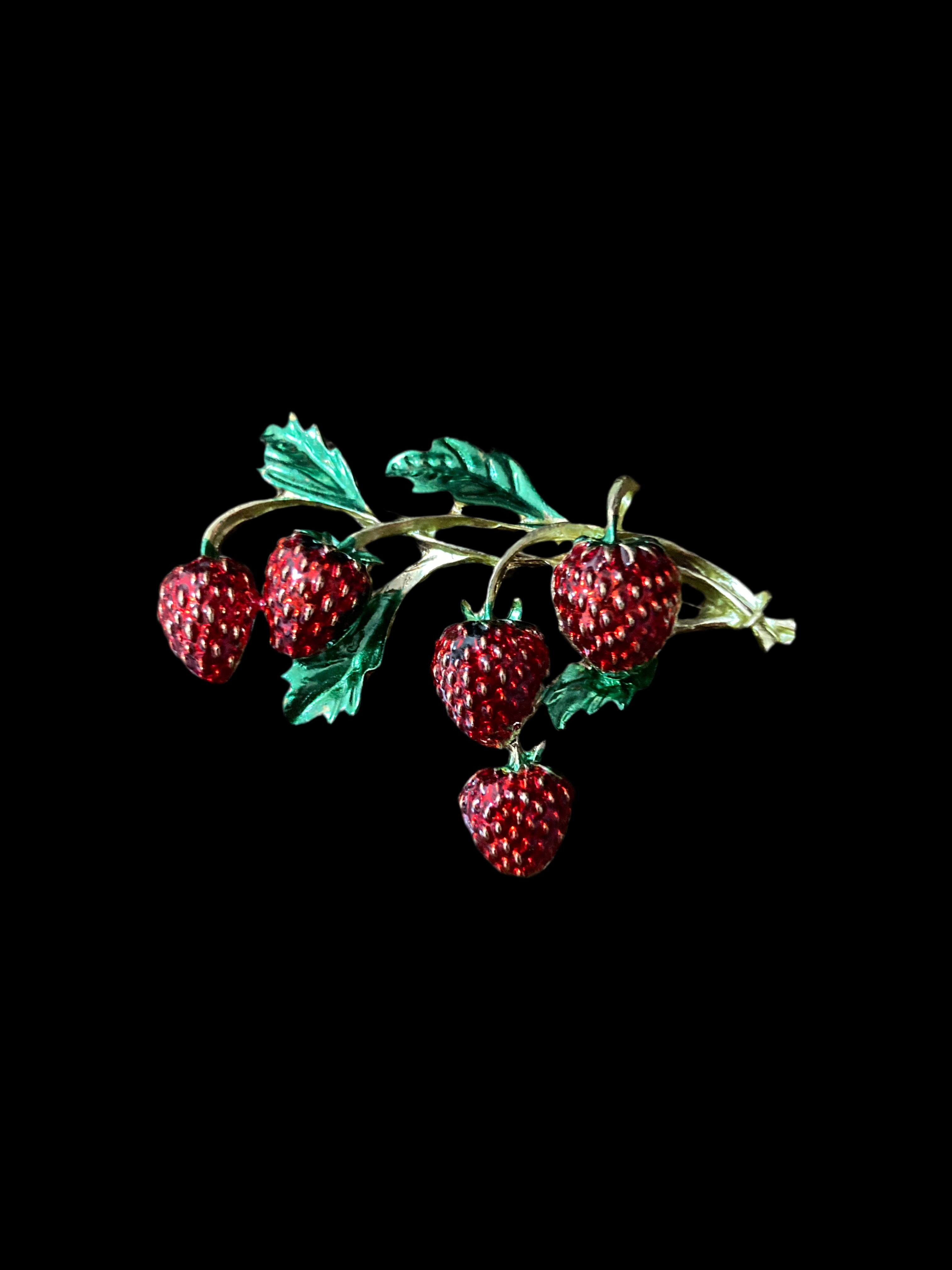 Red Strawberry brooch