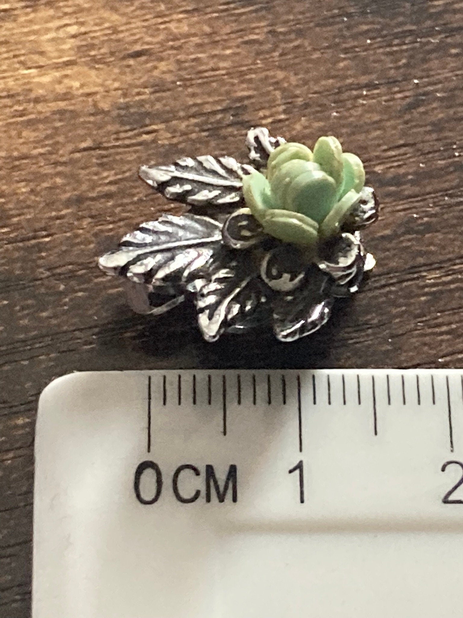 Vintage silver tone pastel blue green roses flower clip on mid century stud earrings