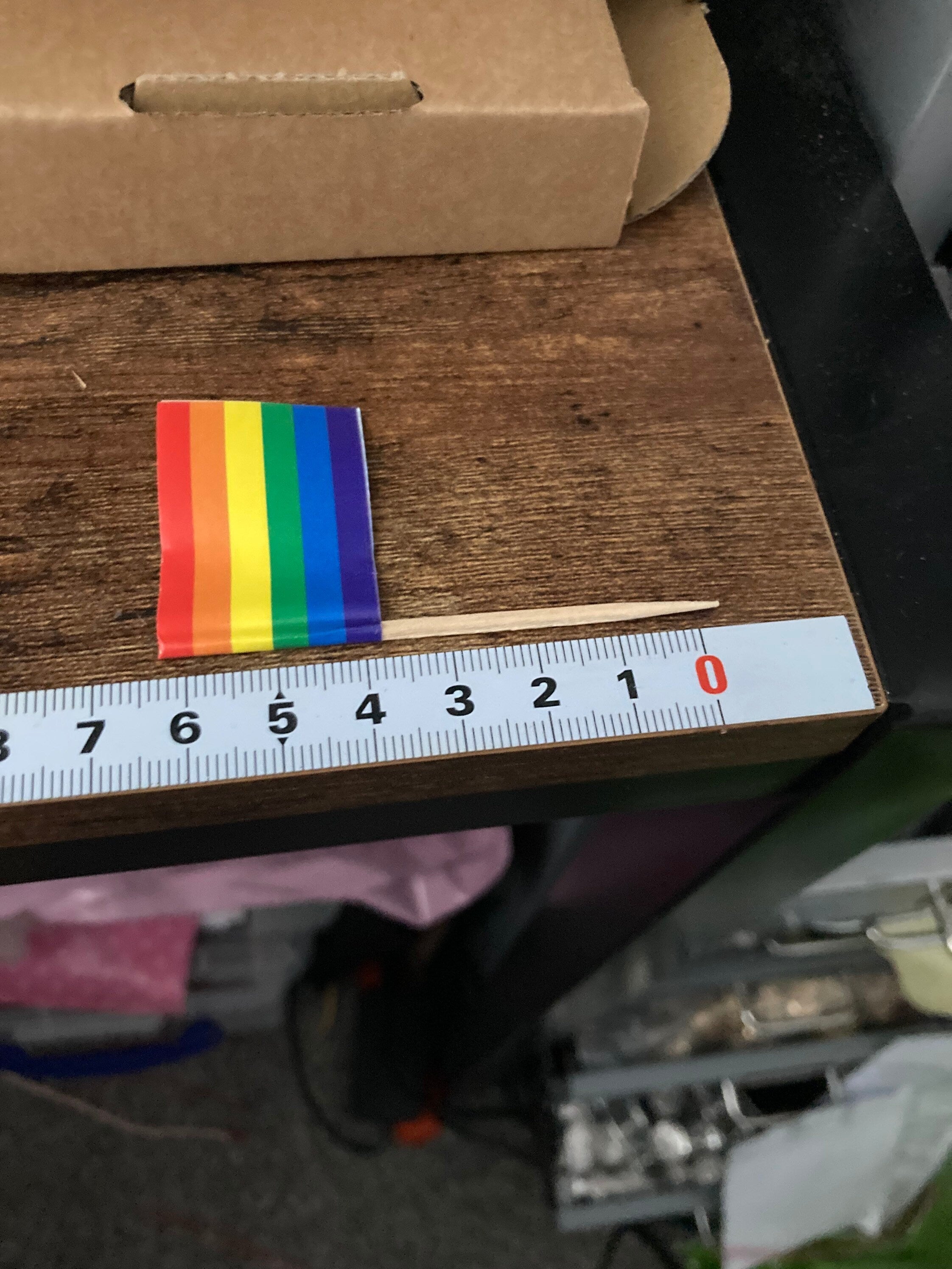 pack of 50 x Vintage Retro Miniature rainbow Flag Cocktail Sticks picks Gay pride