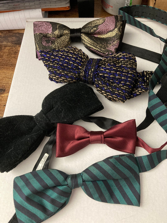 5 x vintage Mens gentleman’s bow ties mixed job lot