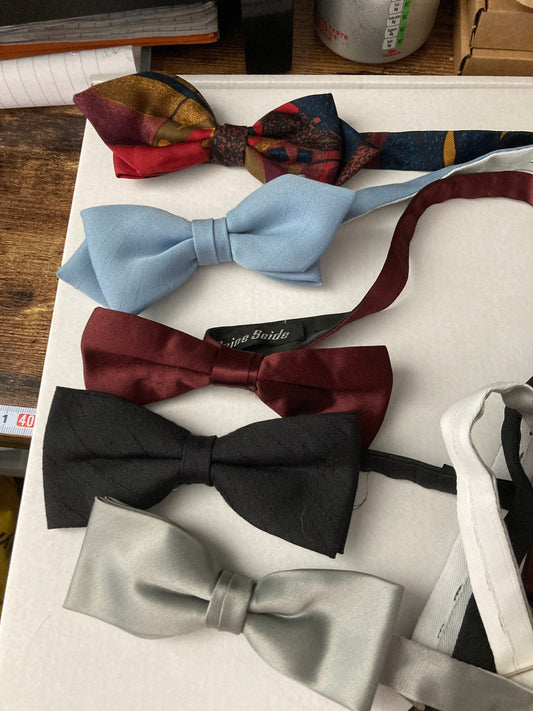 5 x vintage retro Mens bow ties gentleman’s bow ties mixed job lot as shown many lots listed