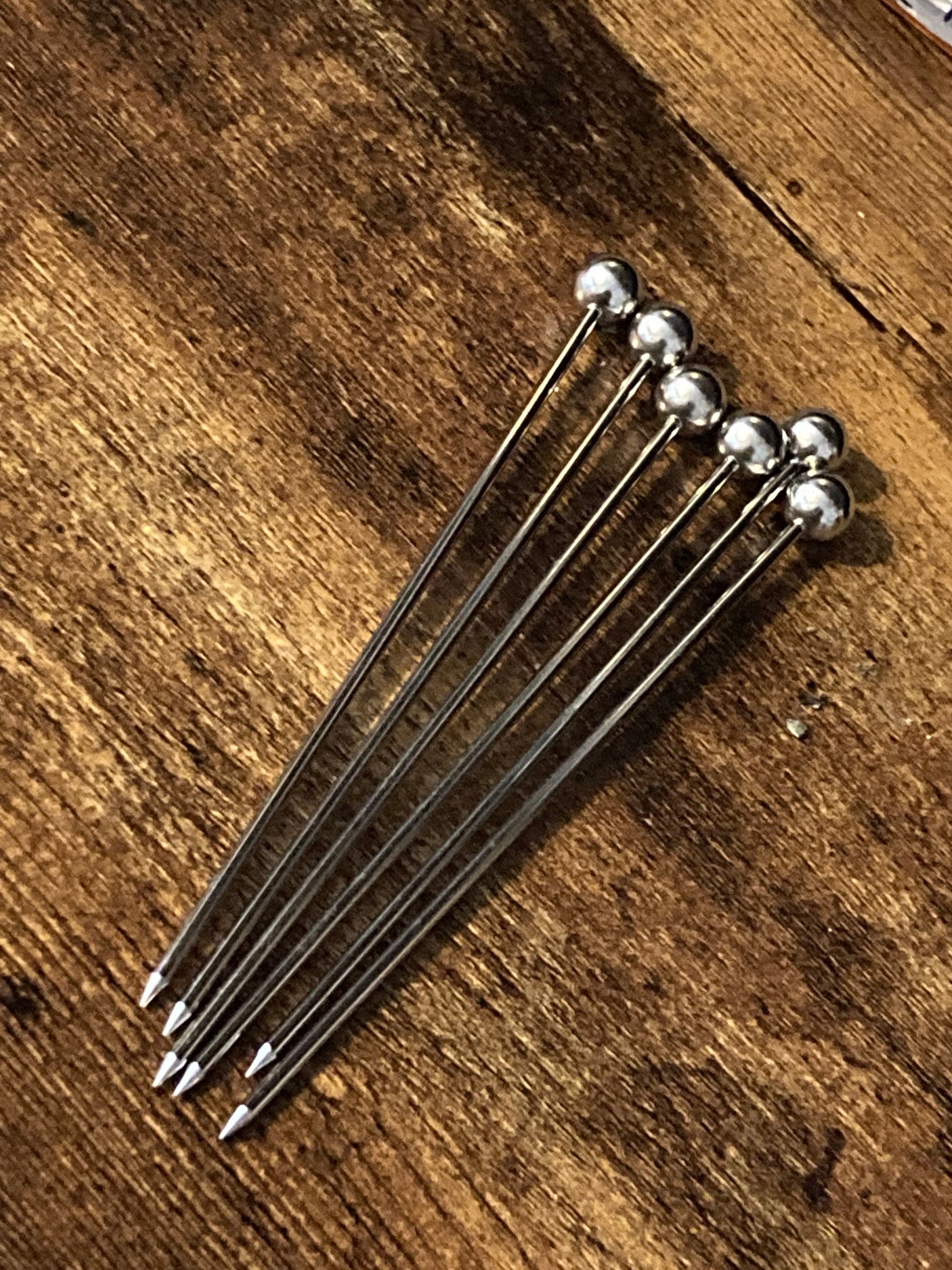 Replacement 6 pieces x stainless steel cherry and olive picks for vintage bar cocktail cabinet. You will receive 6 picks