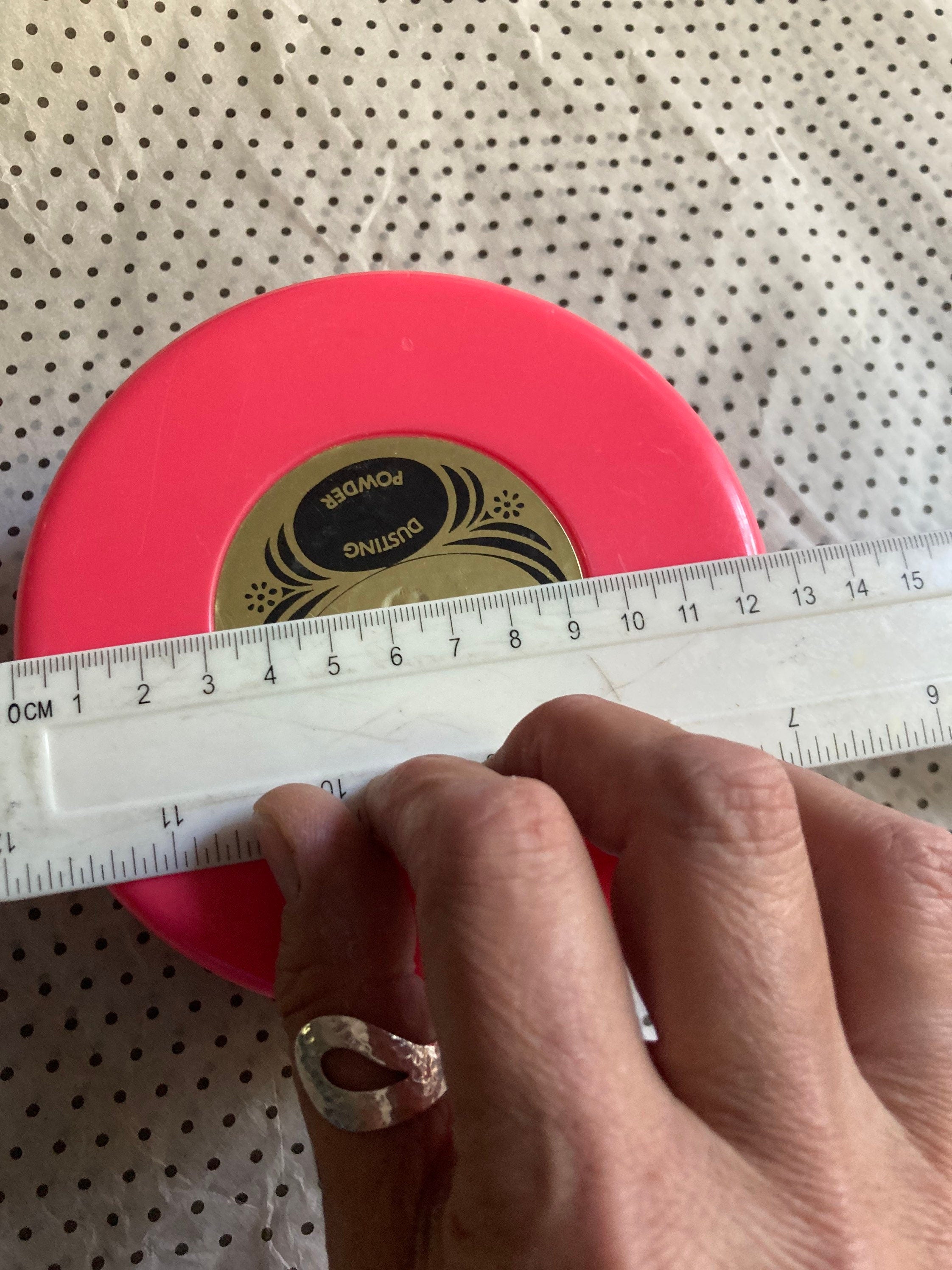 Xl Vintage large round pink large box of CHATEAU Dusting Powder with puff