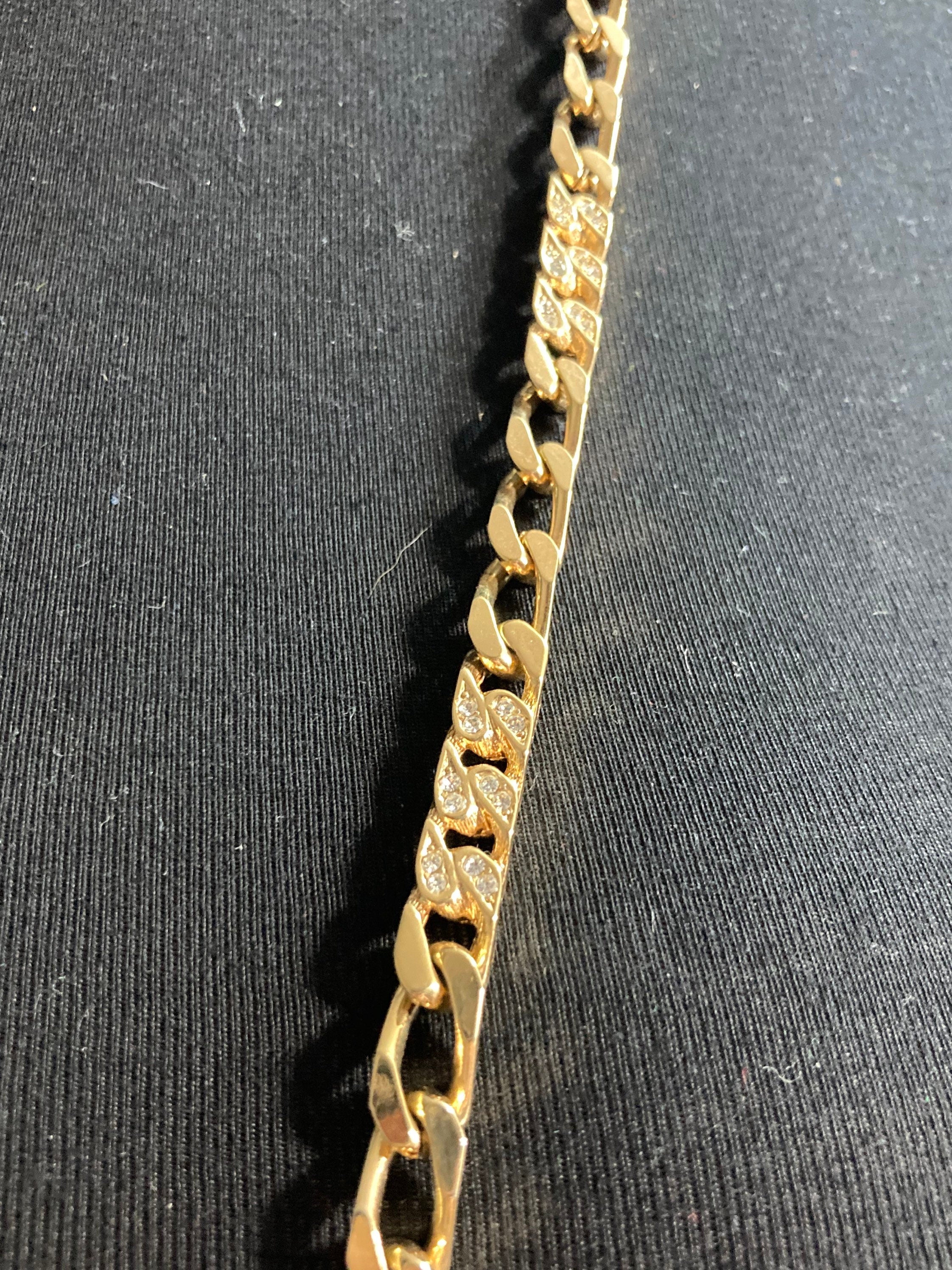 signed GROSSE Germany chunky gold plated curb chain necklace