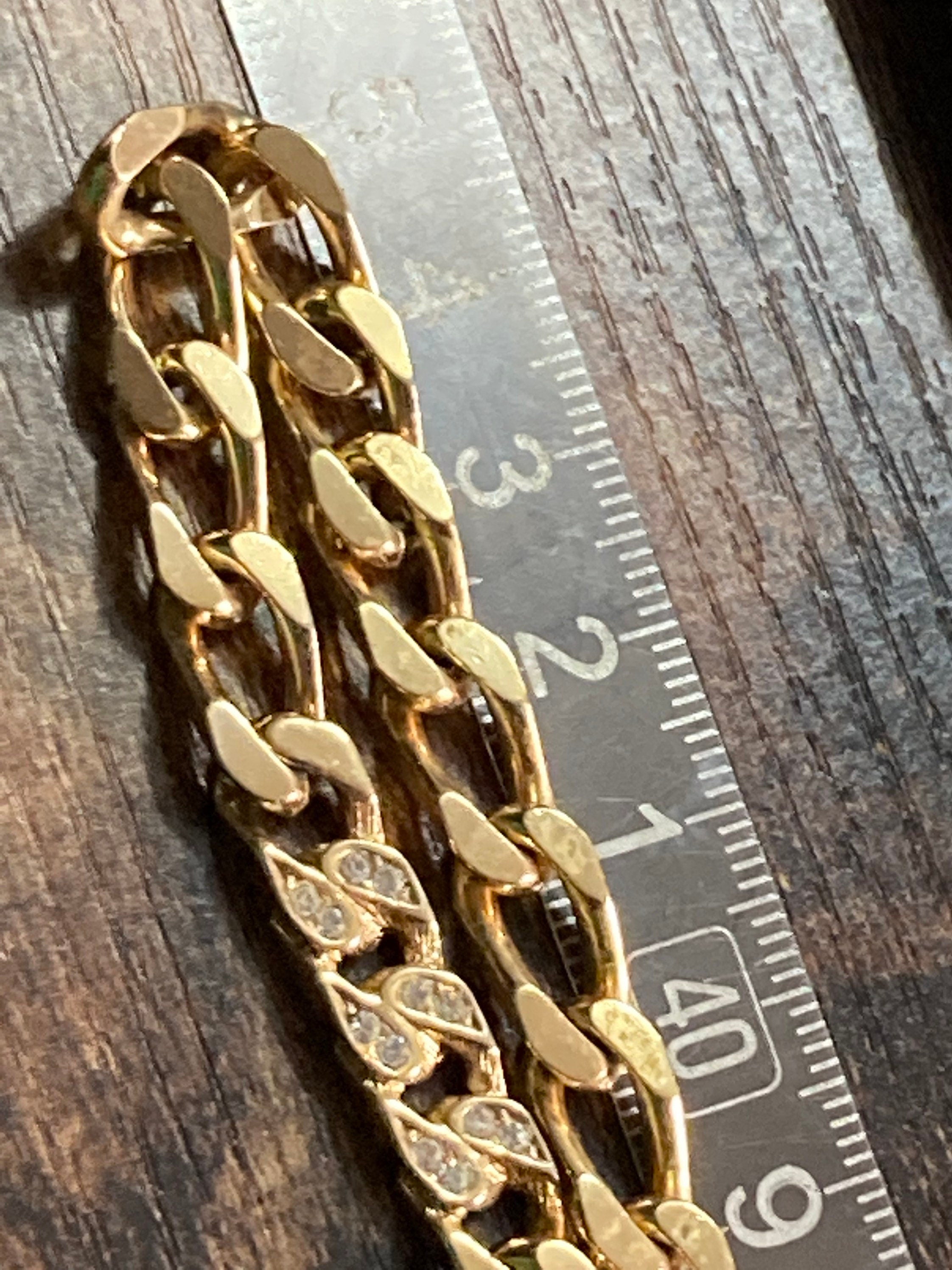 signed GROSSE Germany chunky gold plated curb chain necklace