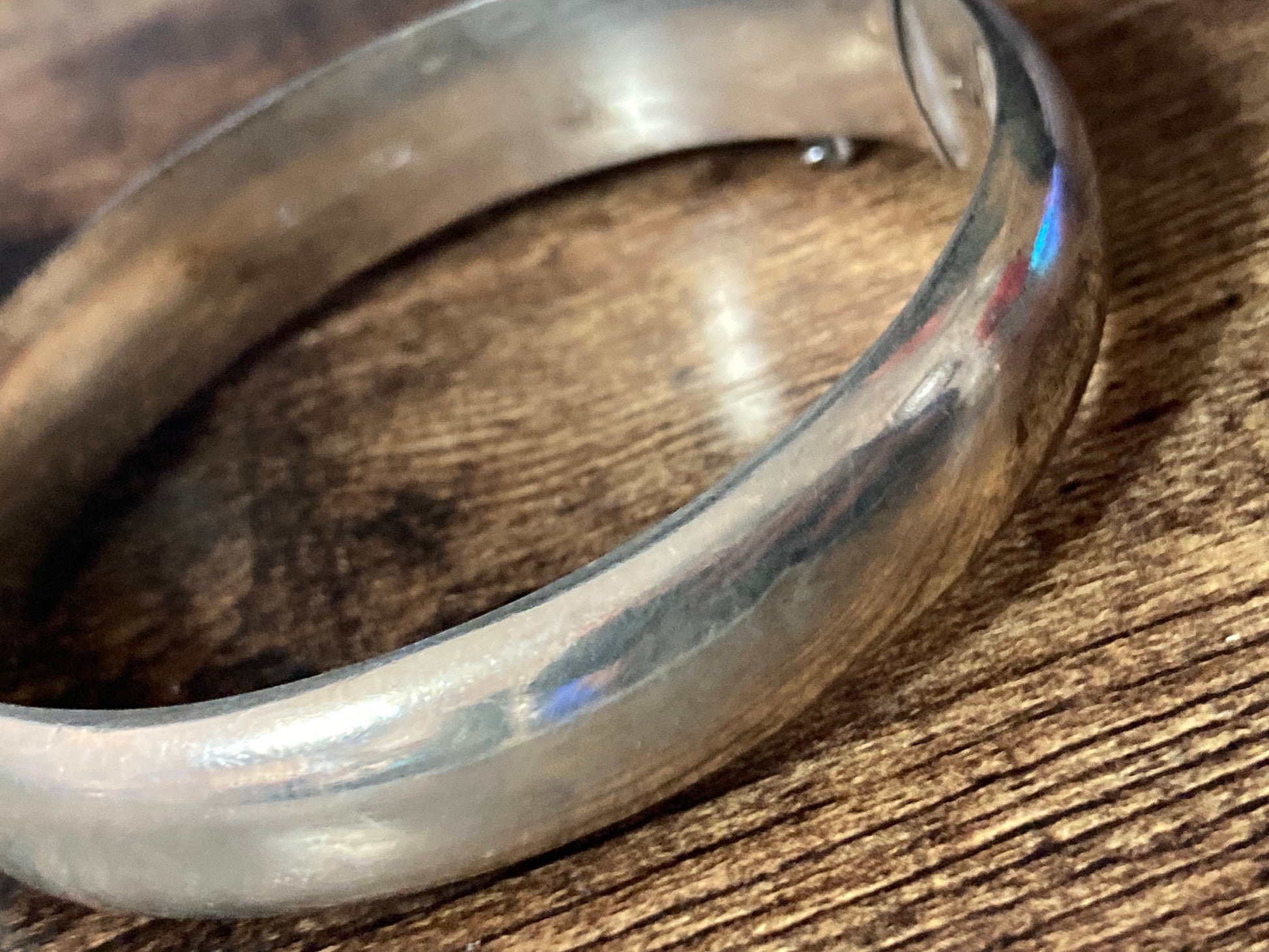 1966 1967 Birmingham 925 silver Bangle Bracelet floral 21gm silver 12mm wide CPS birm