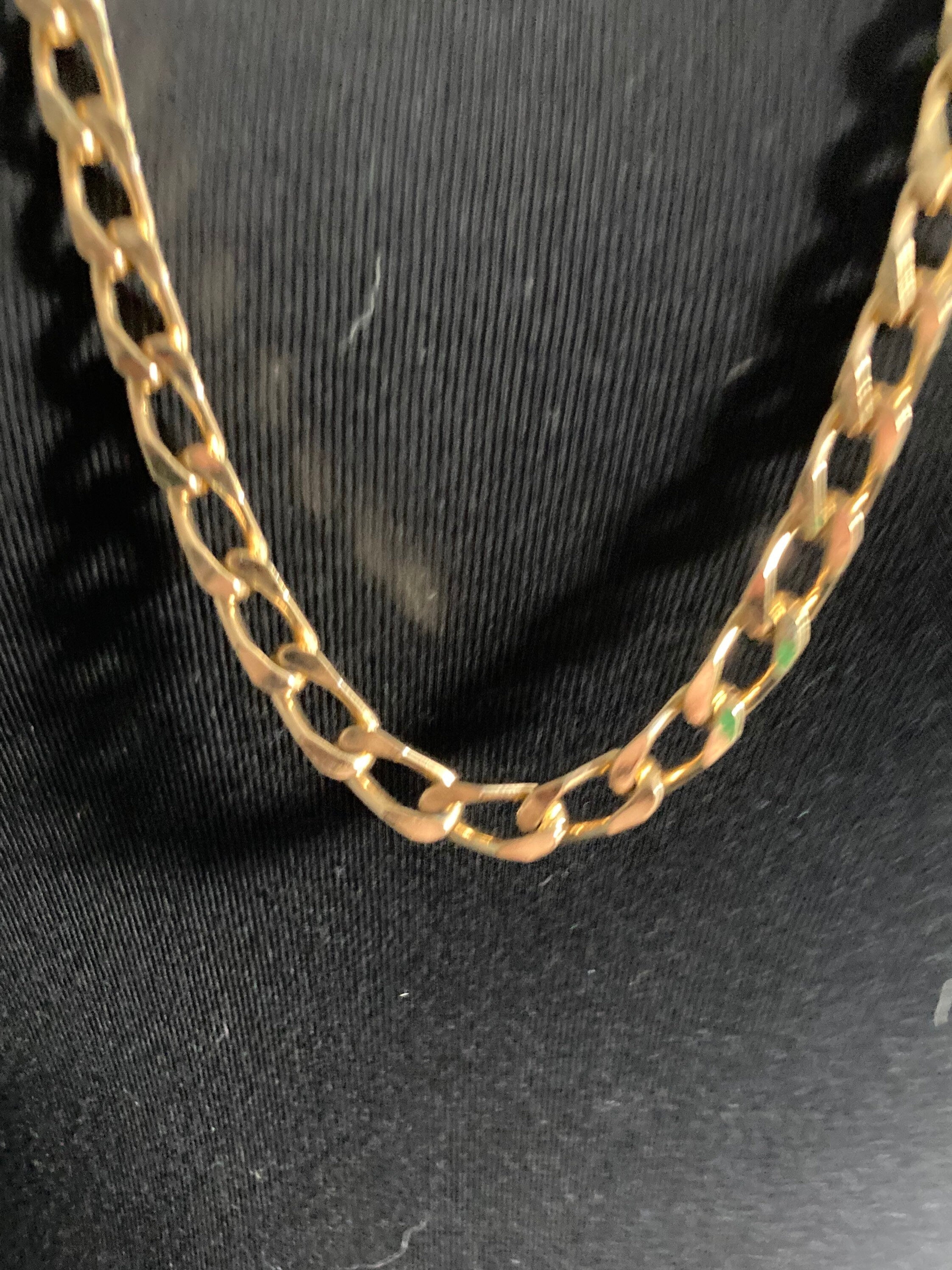 signed GROSSE Germany chunky gold plated curb chain necklace