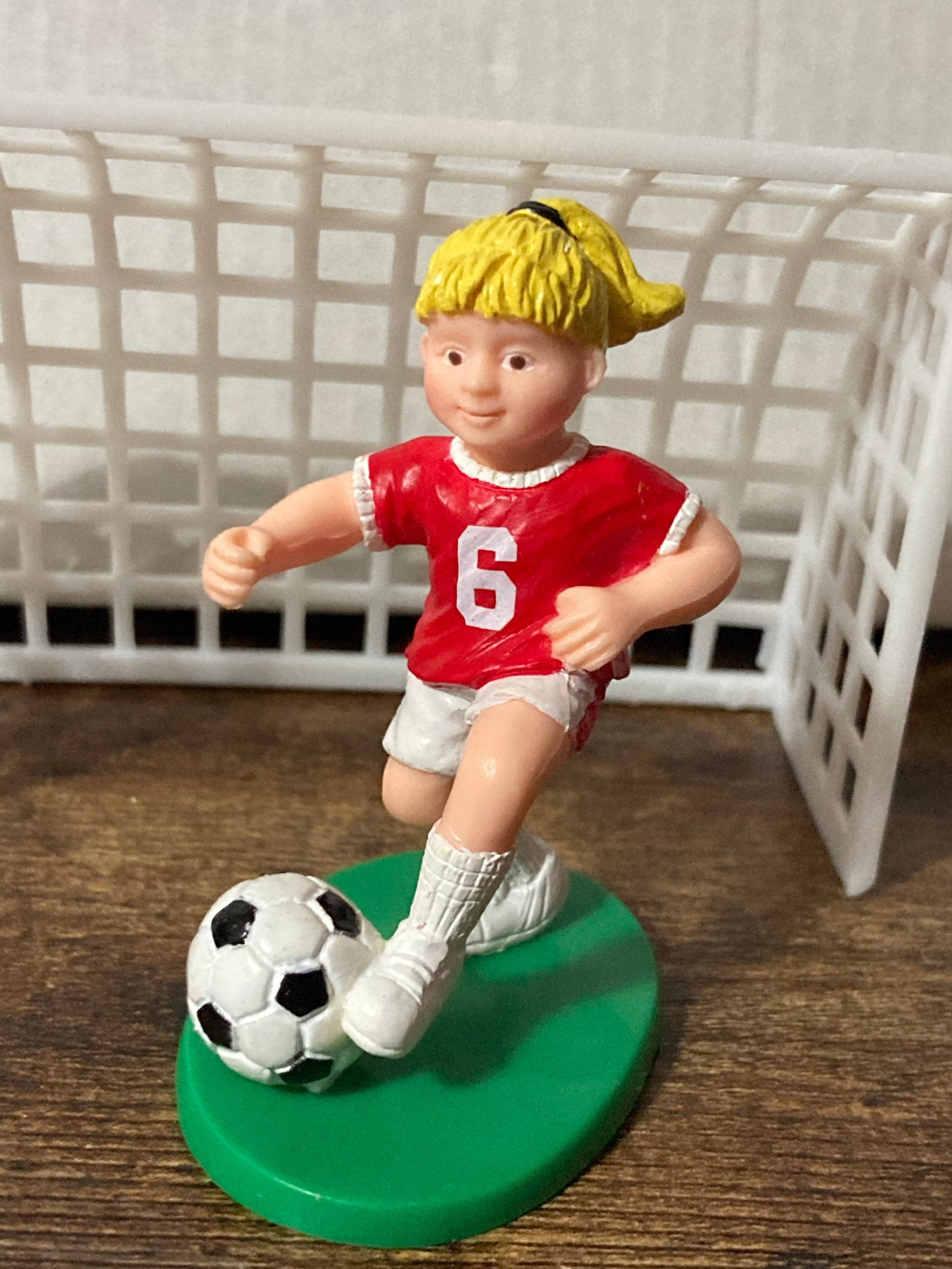 Women’s girls football cake topper decoration player and goal lionesses ladies