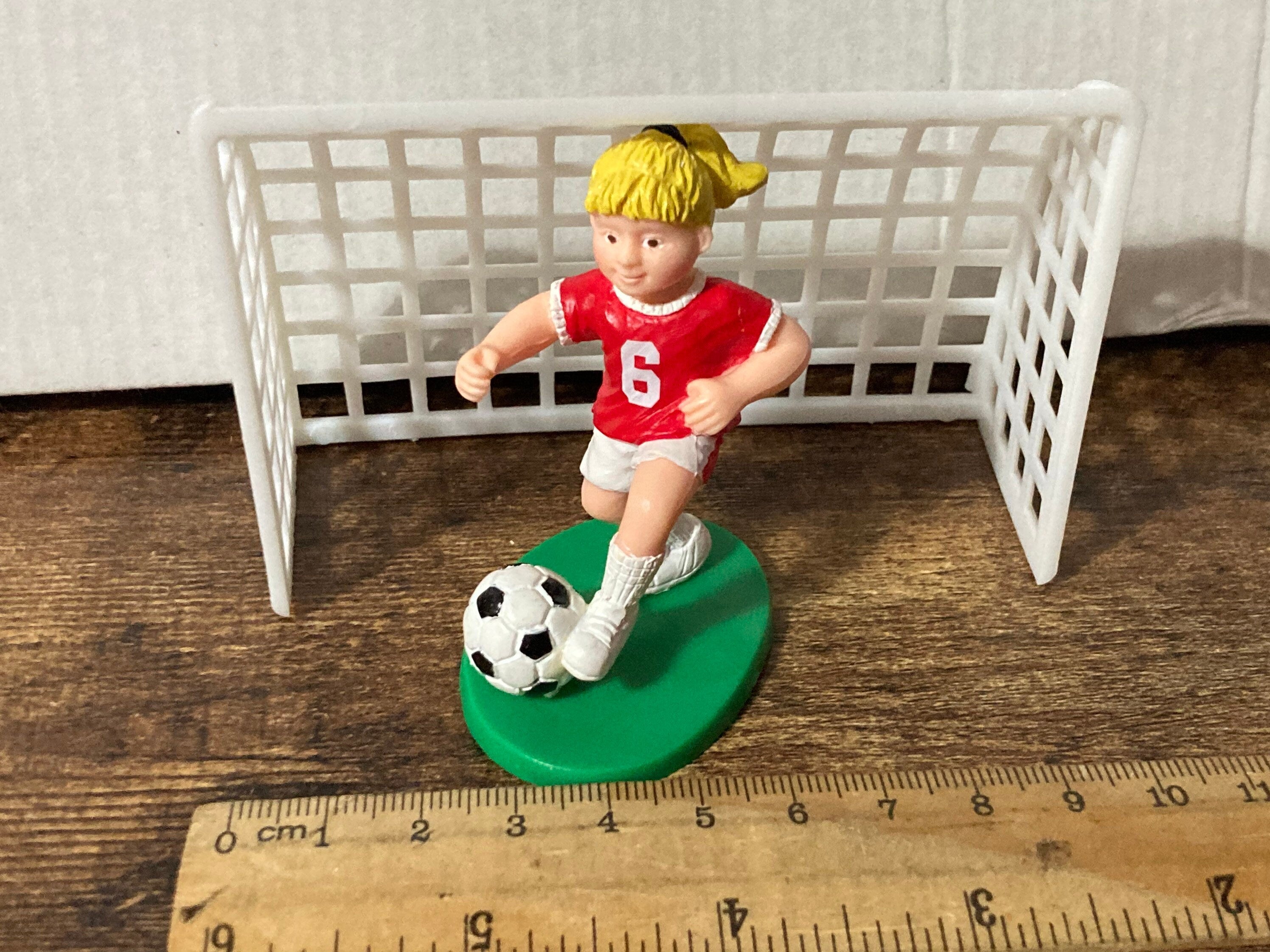 Women’s girls football cake topper decoration player and goal lionesses ladies