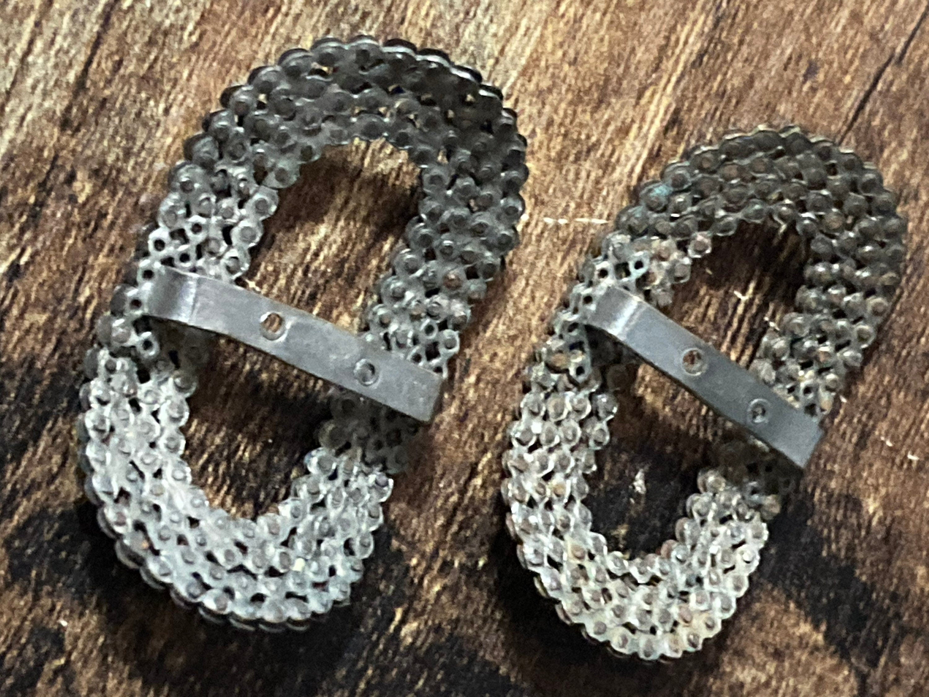 Pair of Oxfordshire cut steel Antique shoe buckles