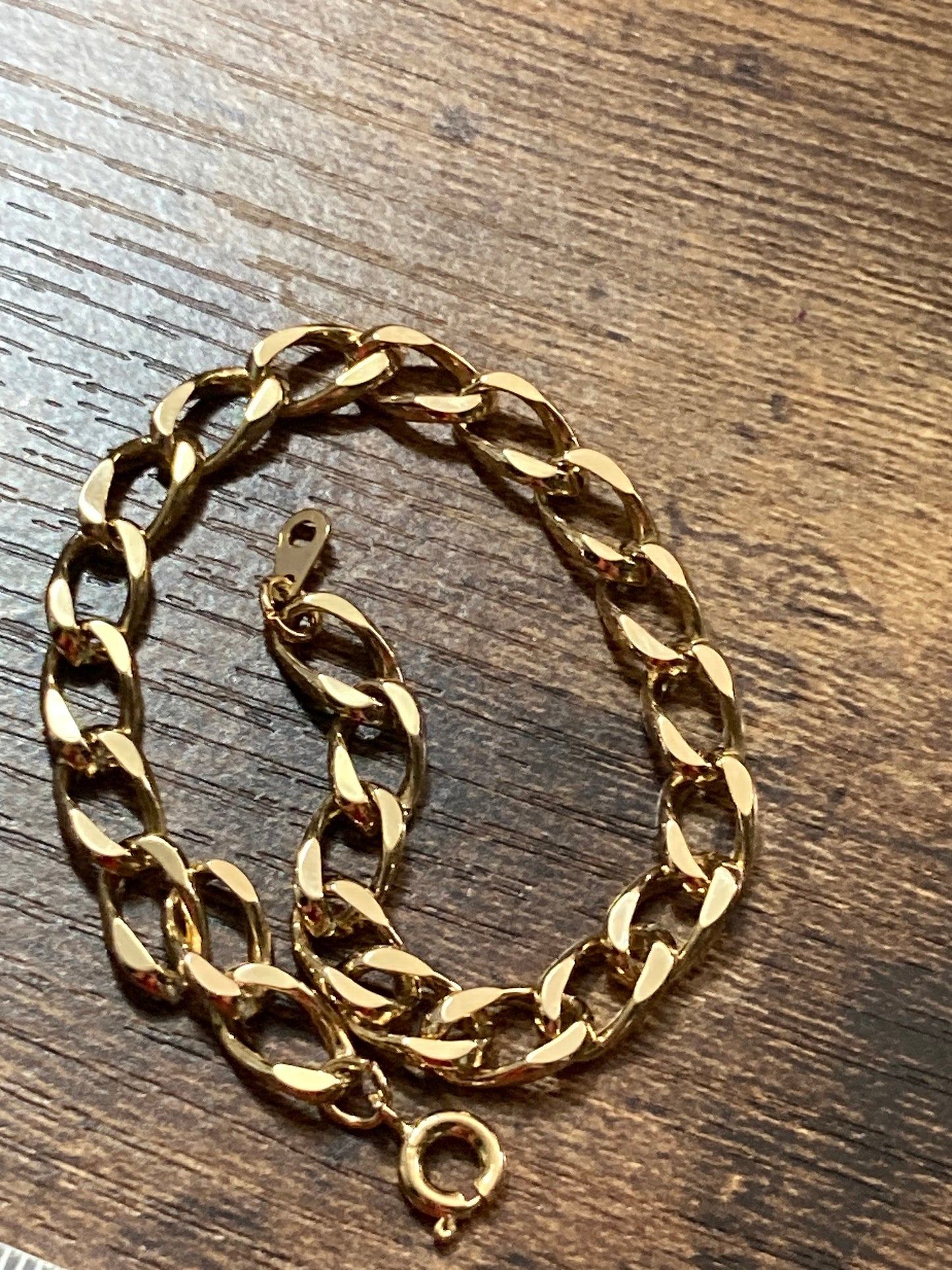 Gold plated chunky chain link bracelet fiocchi italy