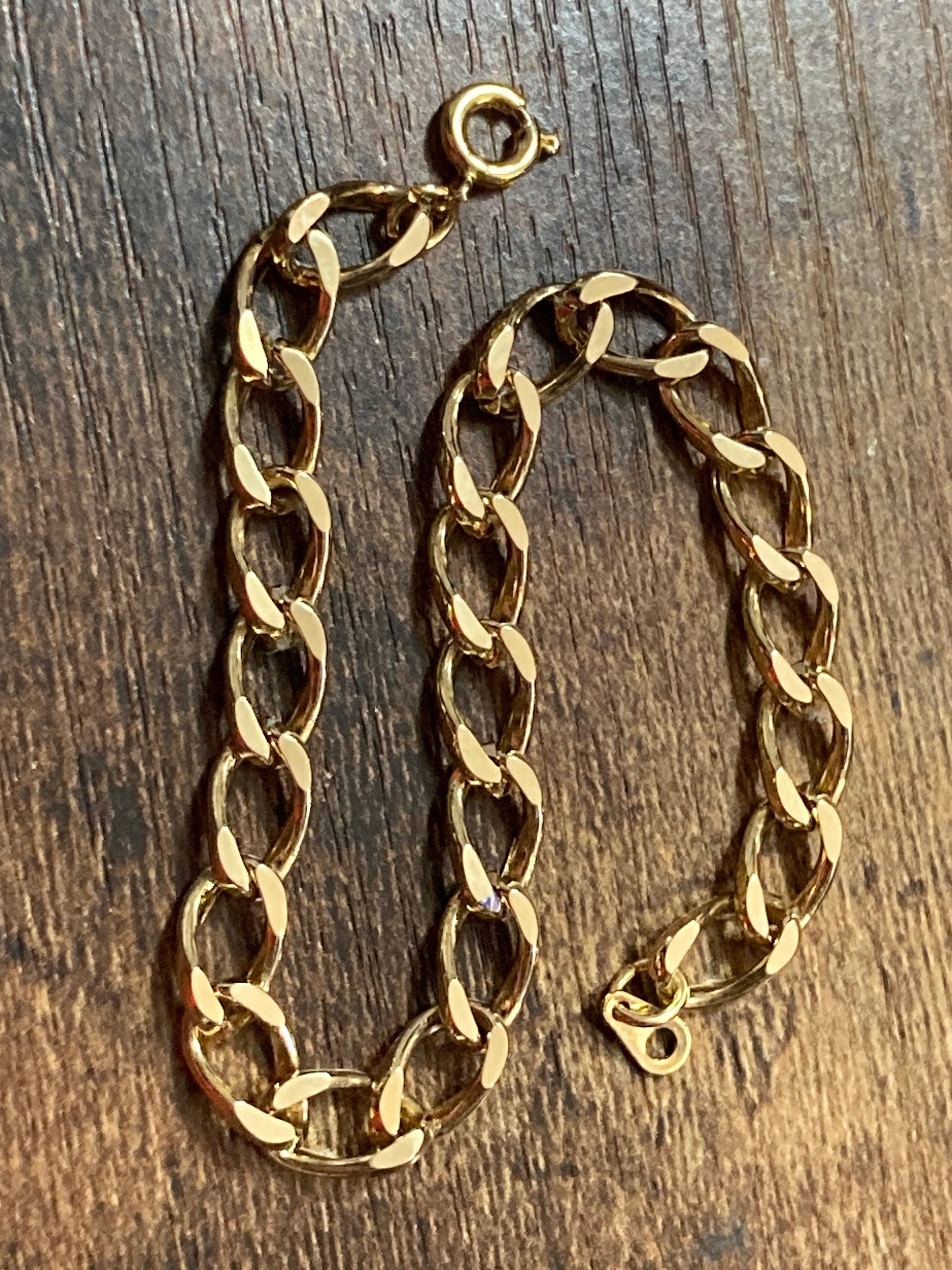 Gold plated chunky chain link bracelet fiocchi italy