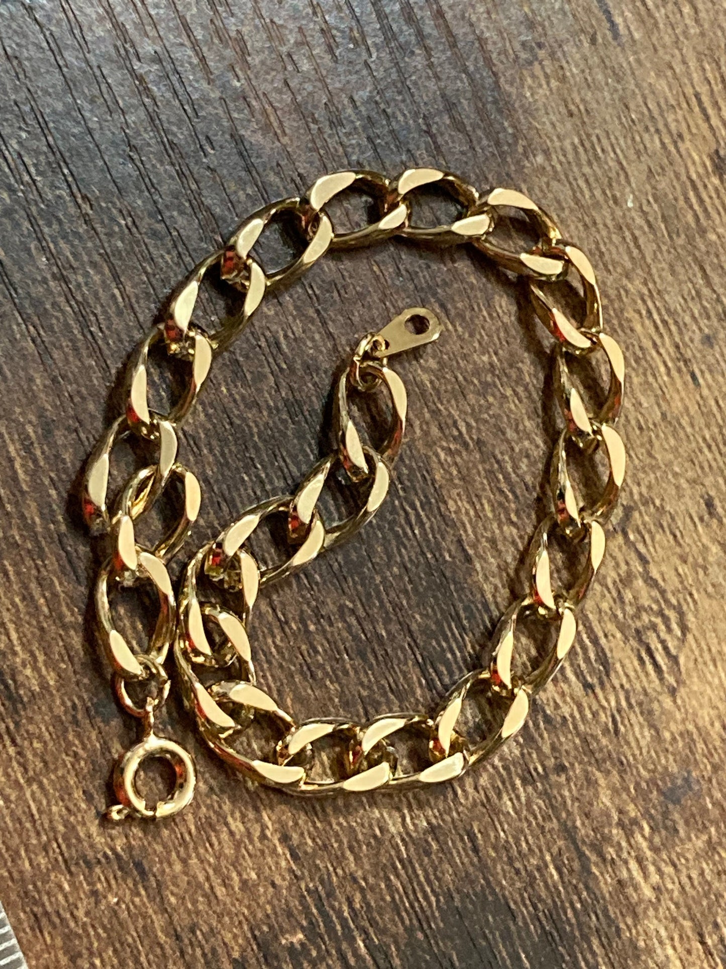 Gold plated chunky chain link bracelet fiocchi italy