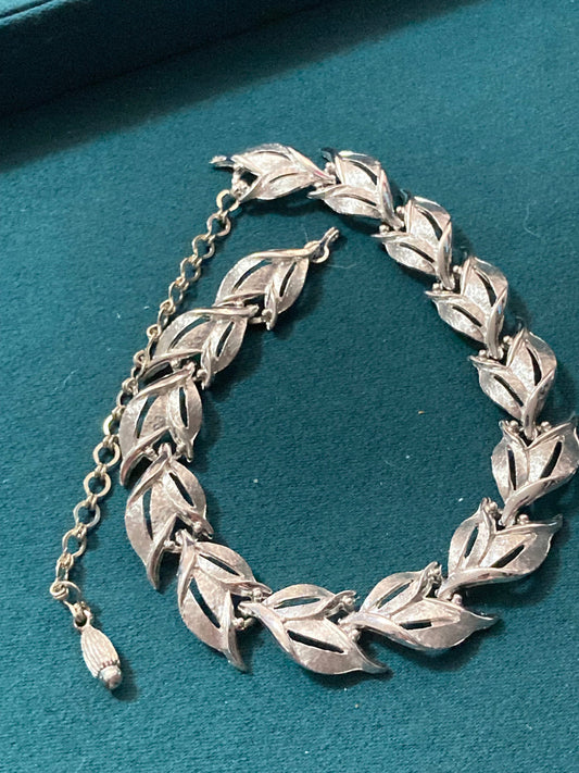 Petite fit 37cmVintage silver tone Wide chain Link choker necklace mid century