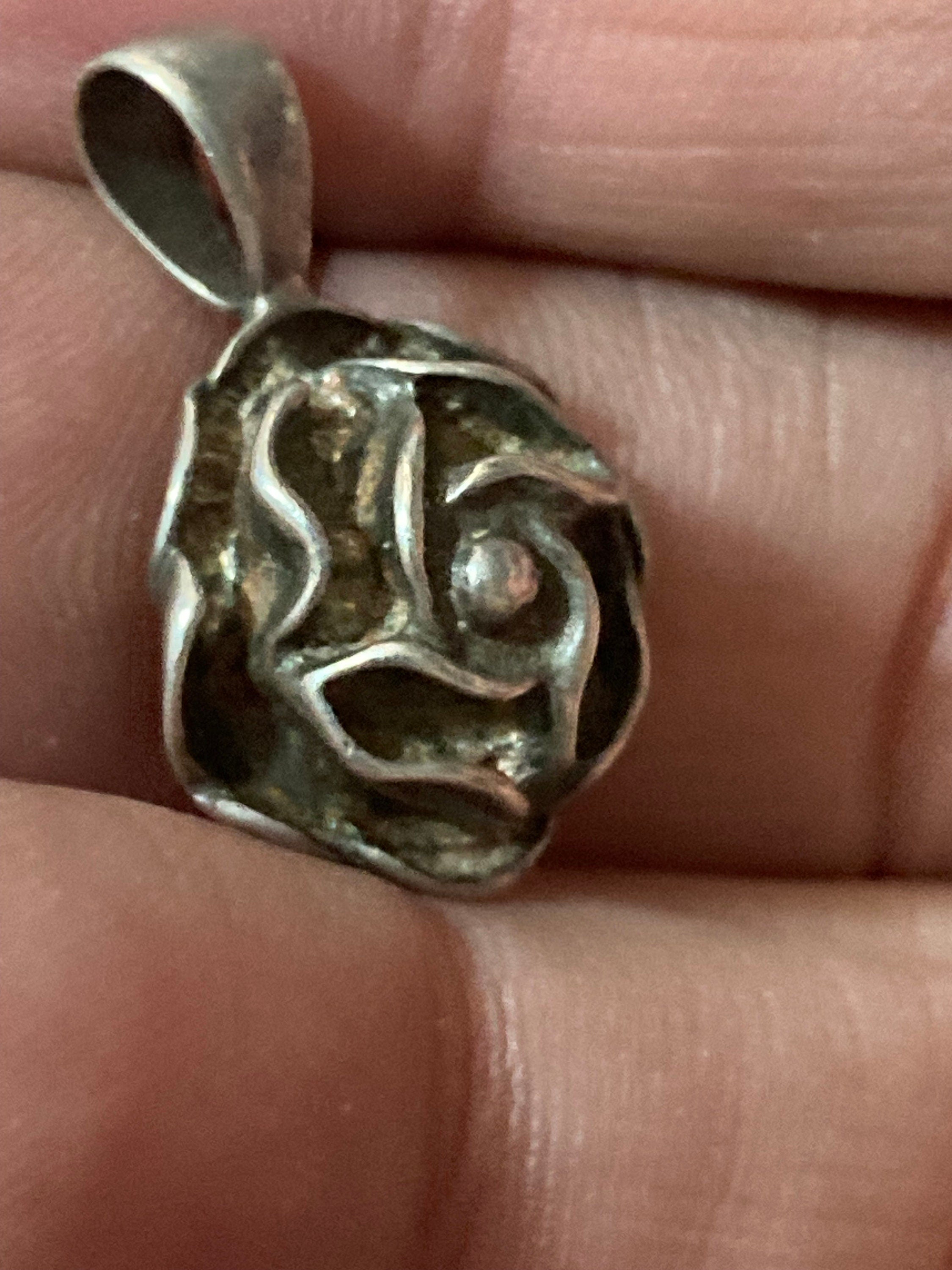 925 sterling silver floral rose pendant for a chain