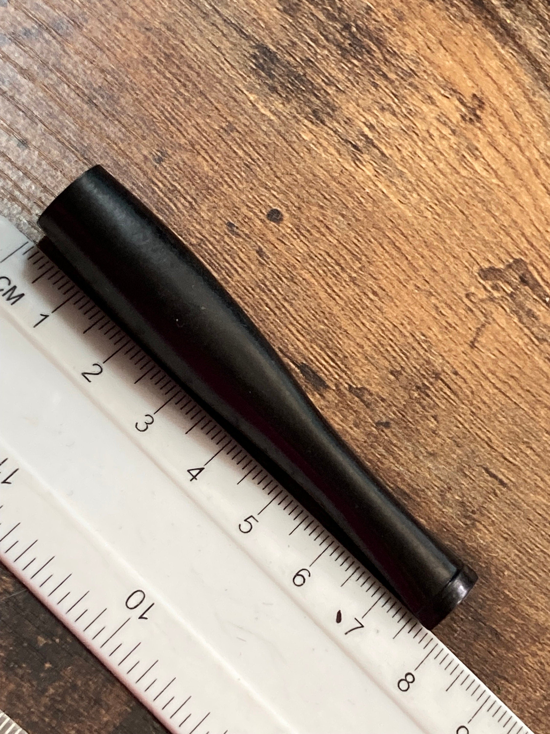 Vintage chunky tapered Long BLACK Cigarette Holder 7.5cm vulcanite