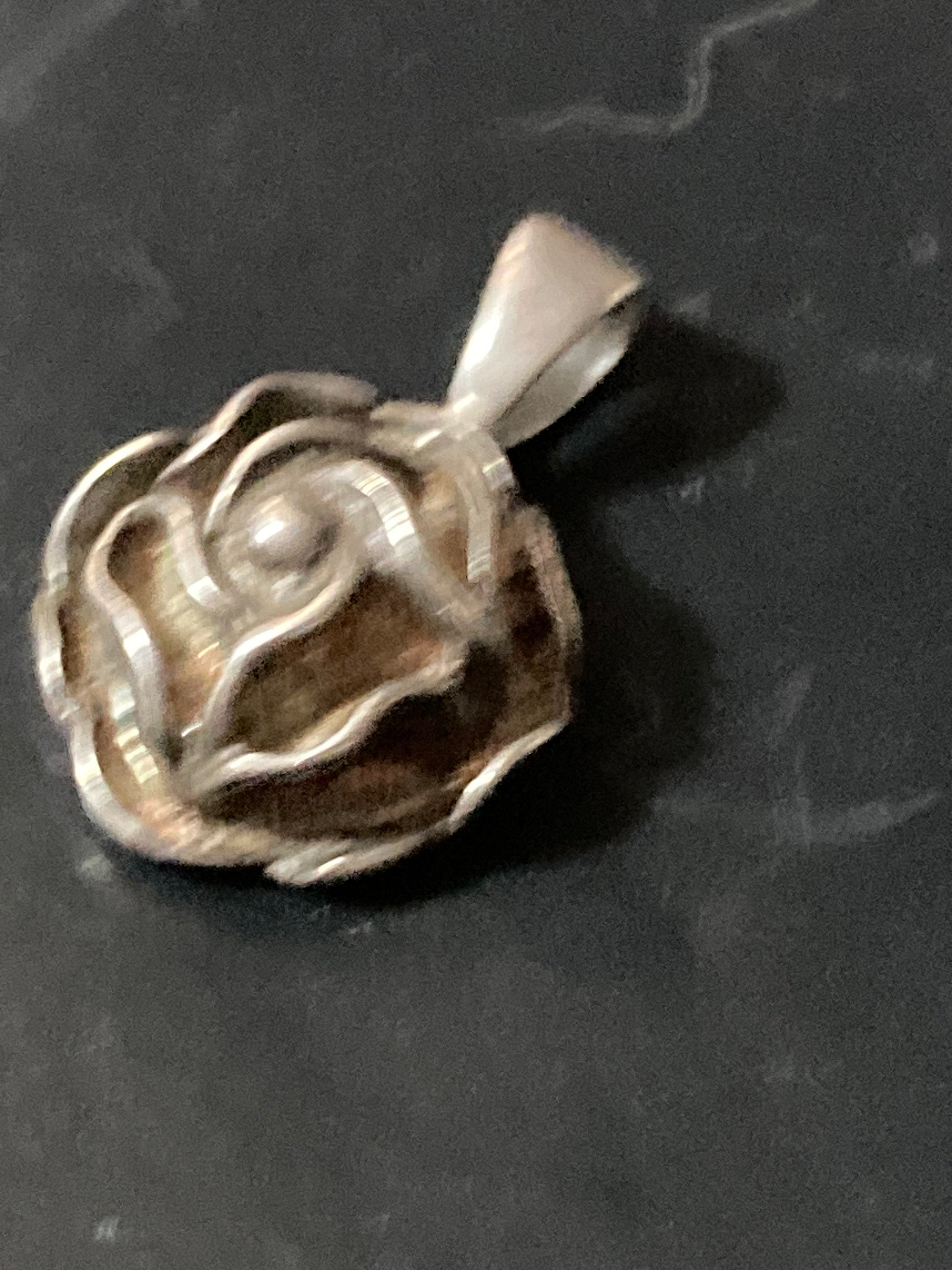 925 sterling silver floral rose pendant for a chain