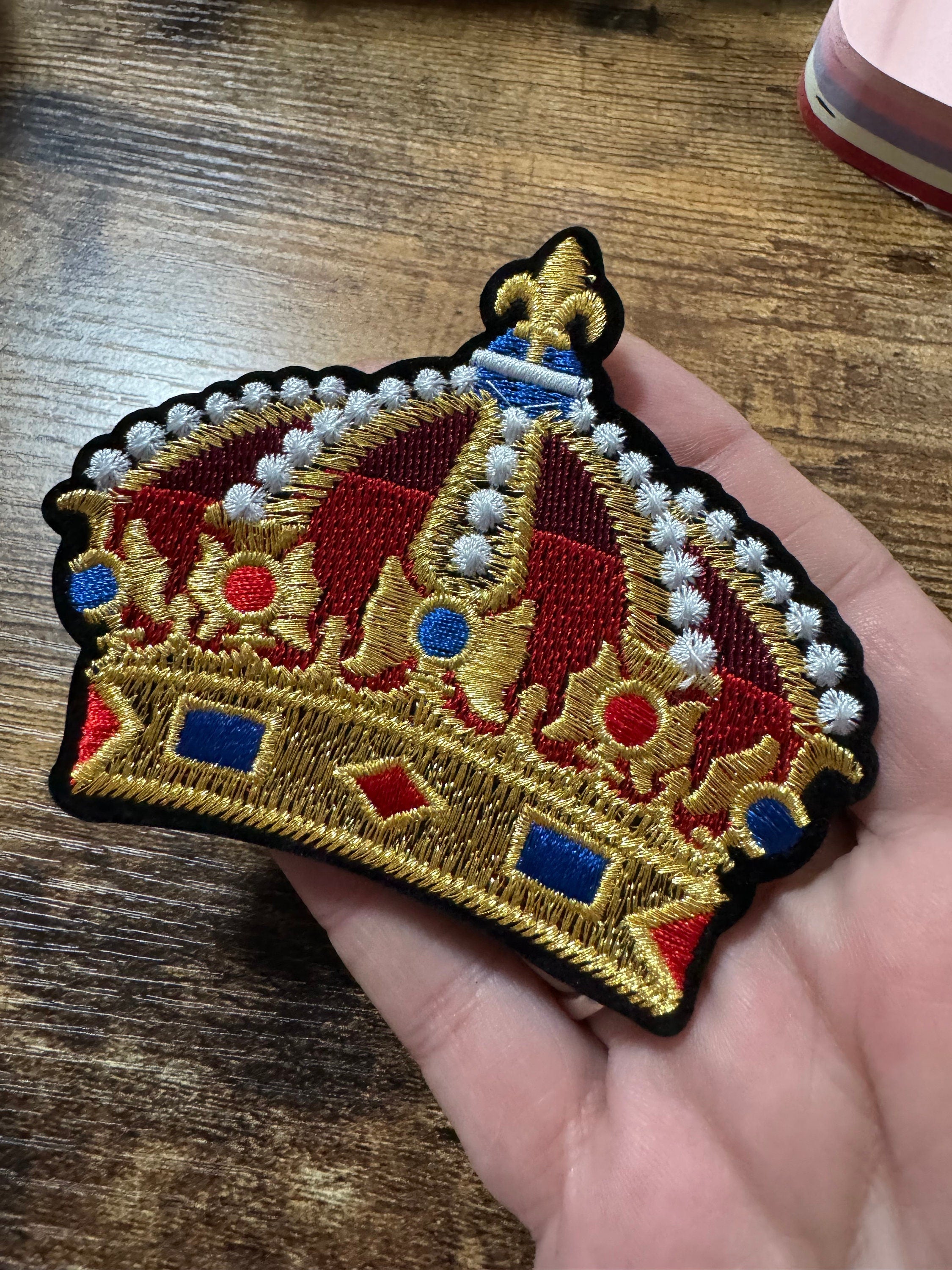 8cm iron On royal crown Patch craft appliqué sewing