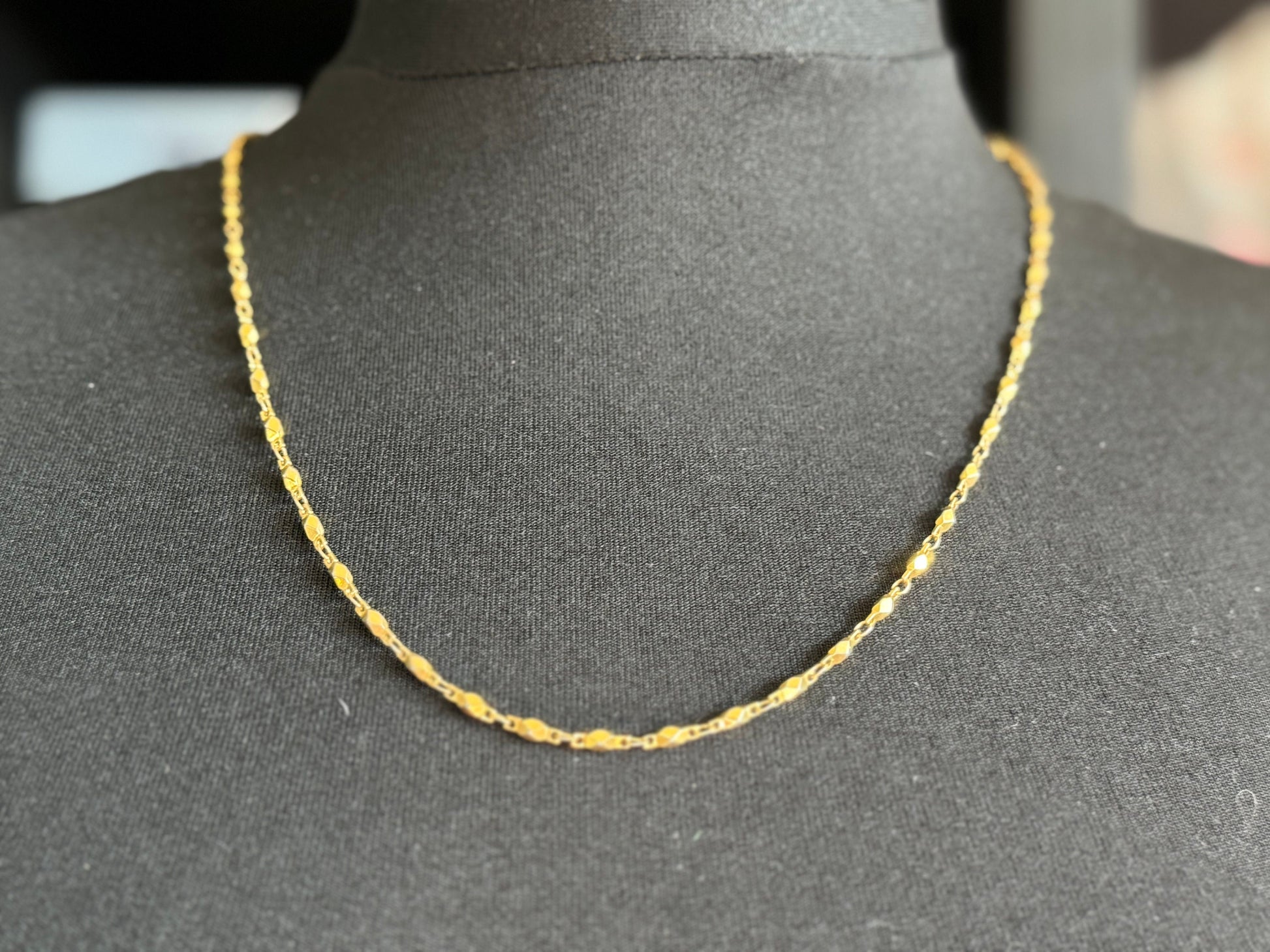 Signed Napier 60cm Vintage gold fancy link chain necklace