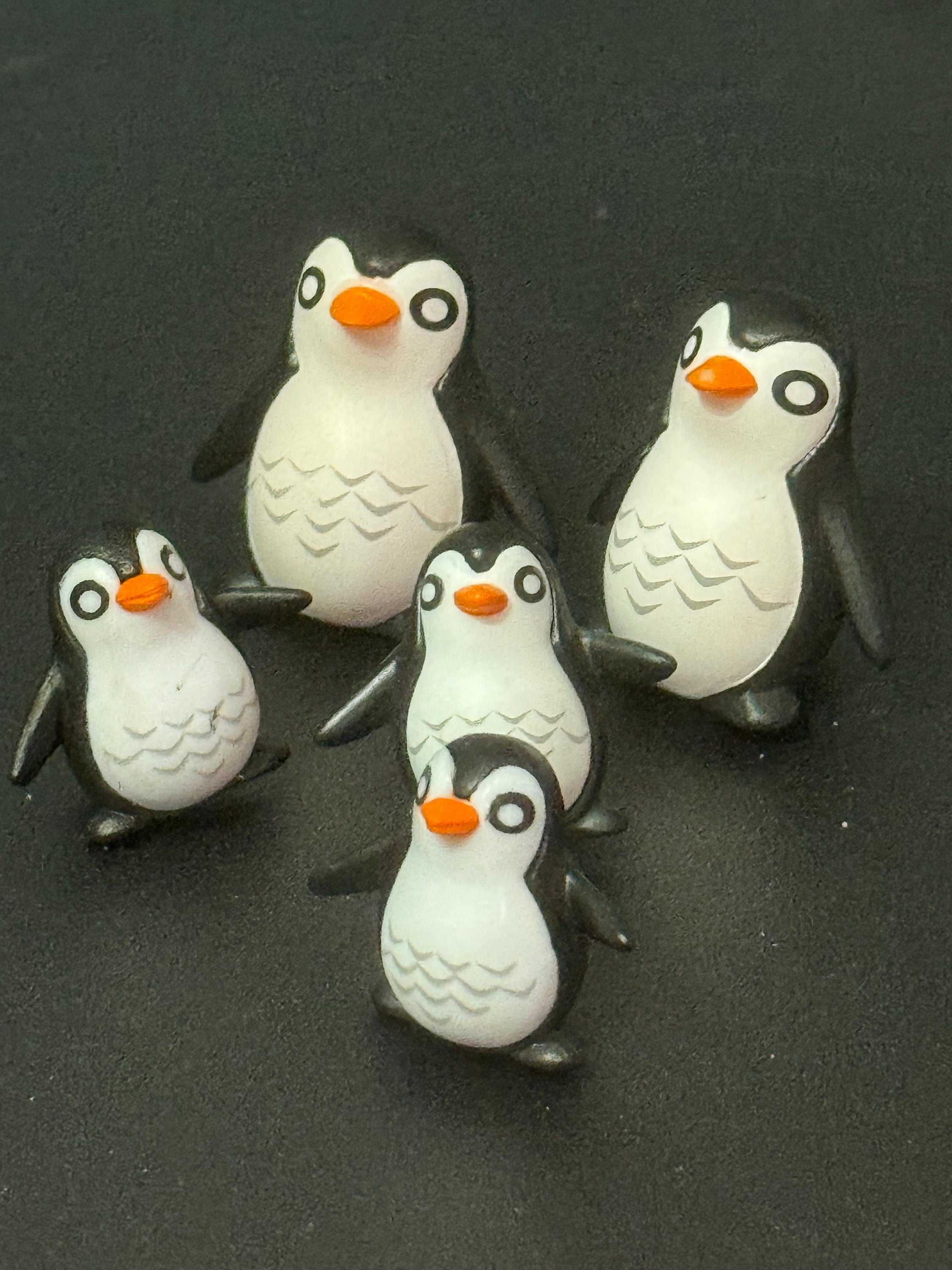 1 x miniature 2cm baby PENGUIN cake topper decoration Christmas