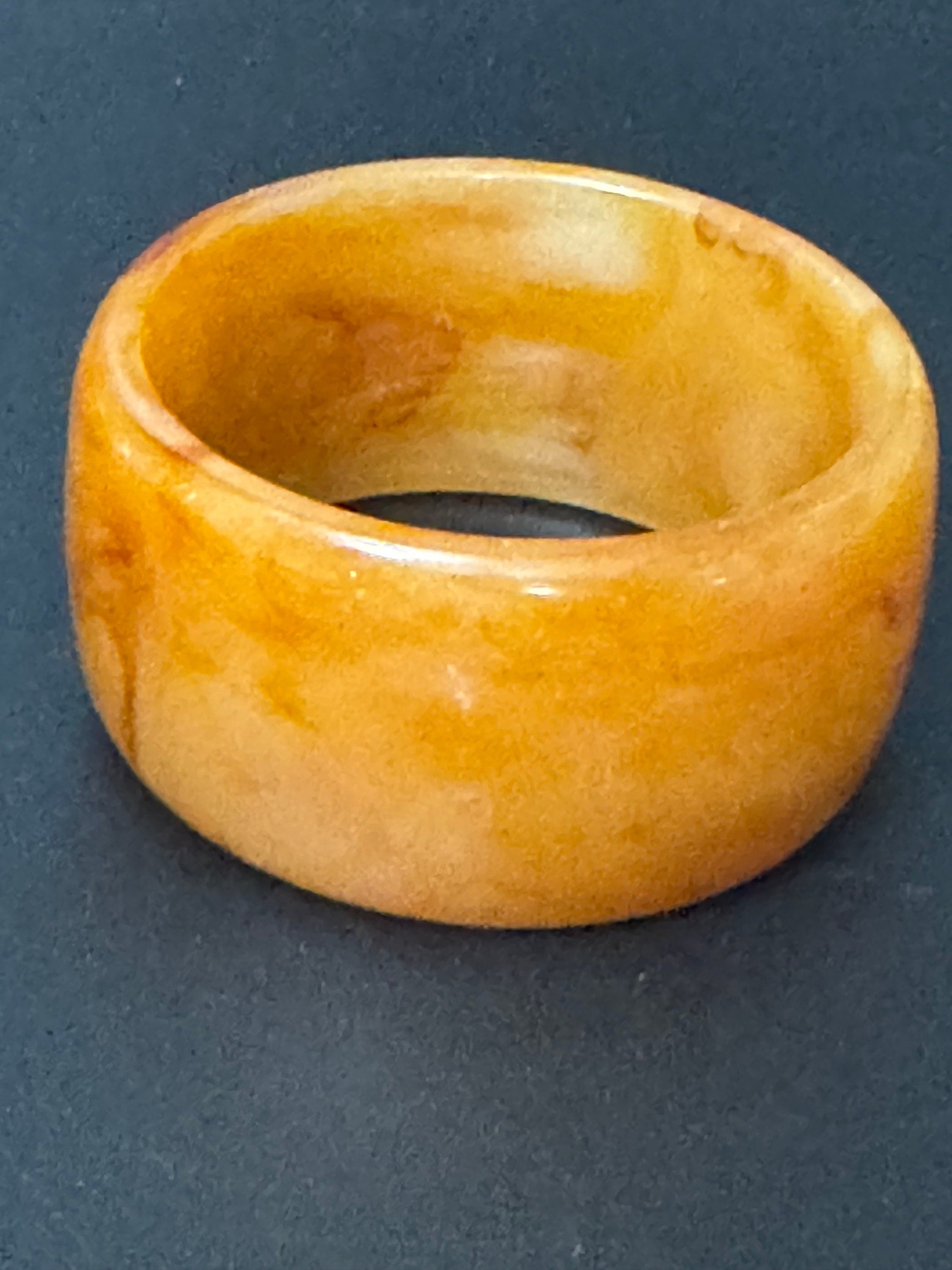 Faux Bakelite marbled orange vintage chunky oversized abstract wide acrylic plastic bangle bracelet