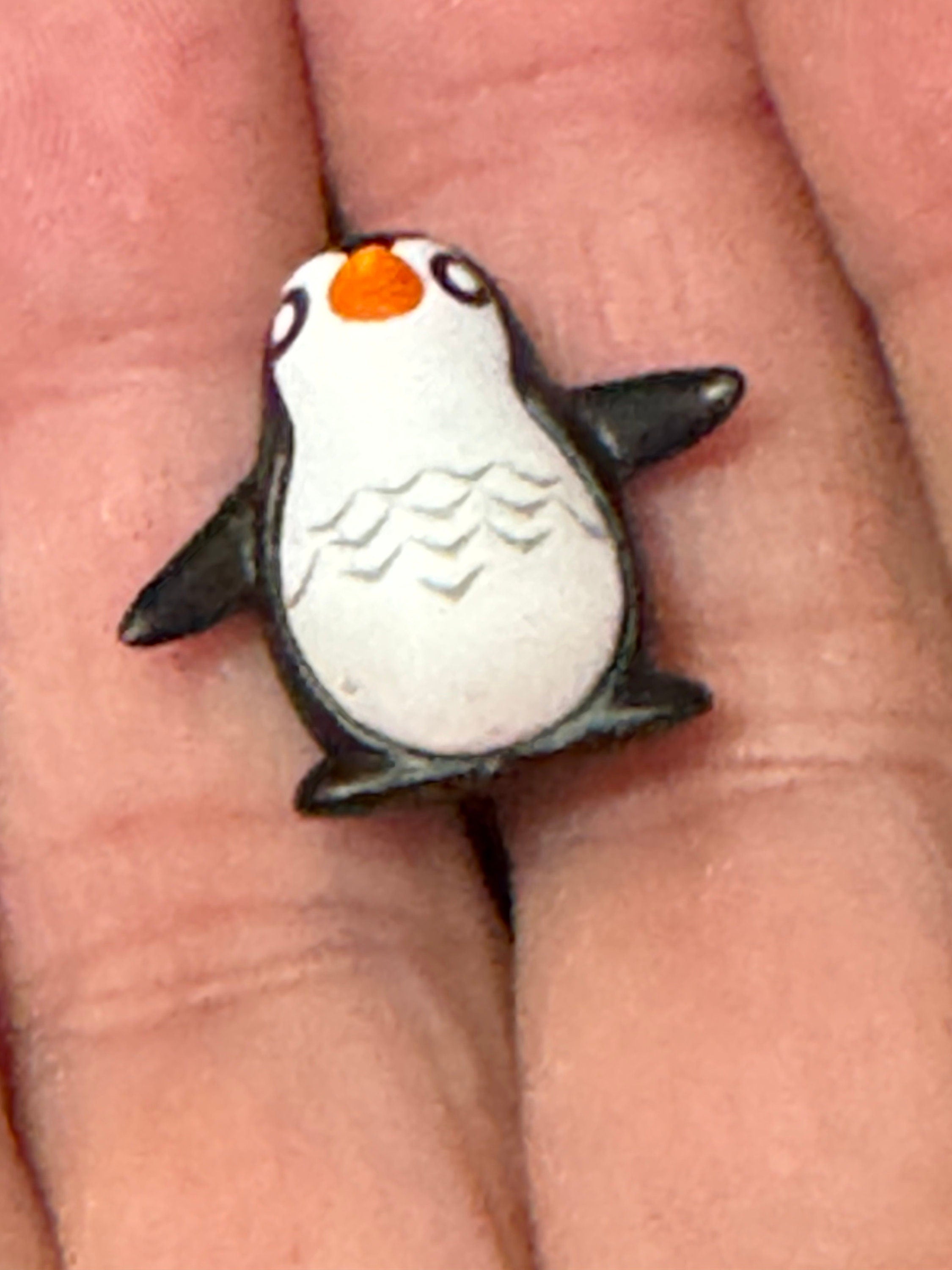 1 x miniature 2cm baby PENGUIN cake topper decoration Christmas