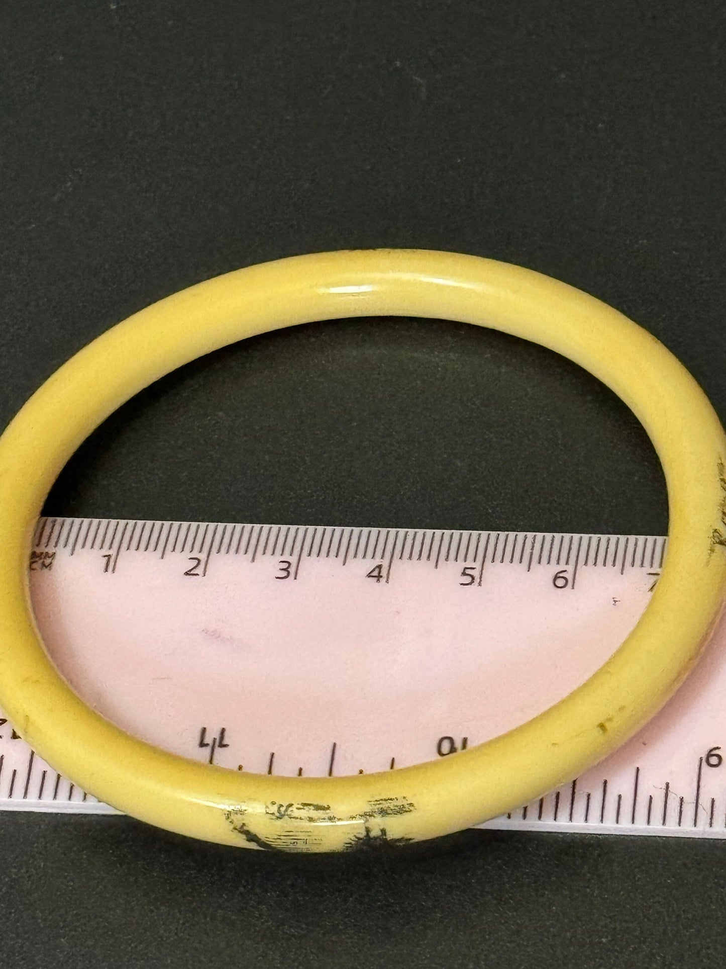 Antique Vintage Art Deco Period Cream Early Plastic Celluloid bangle bracelet