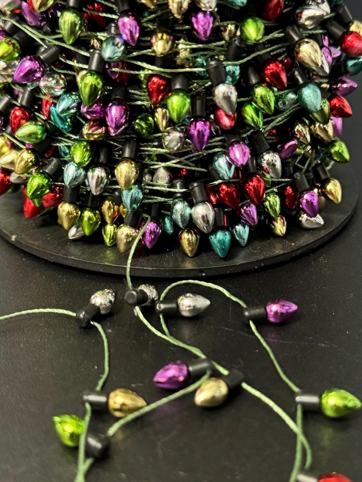 Metallic Colours 100cm length metre string of Miniature party fairy lights Christmas cake toppers non lighting