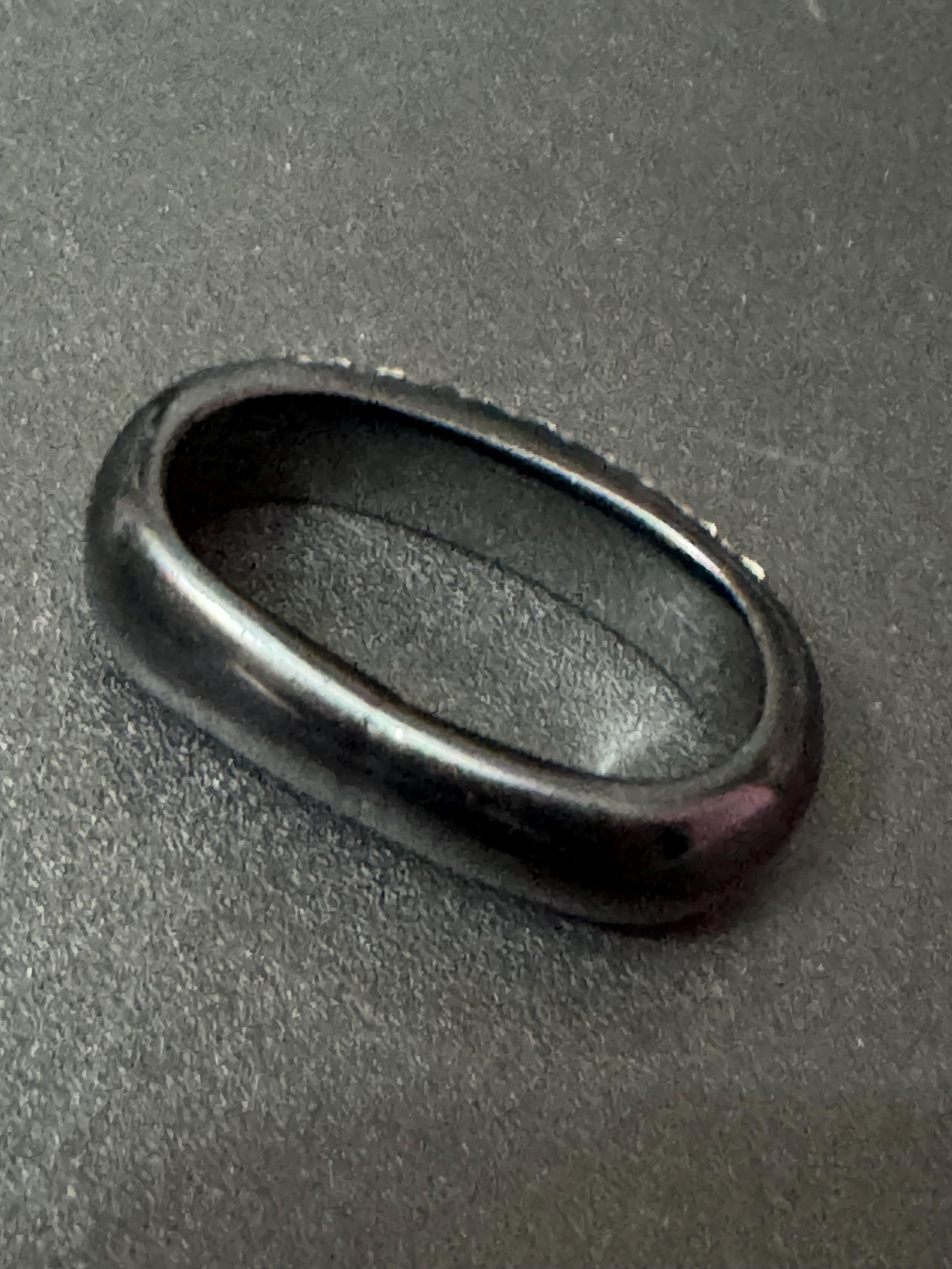 Art Deco Celluloid Early Plastic black Scarf Ring clear diamanté Bakelite pique work 1920s 1930s antique