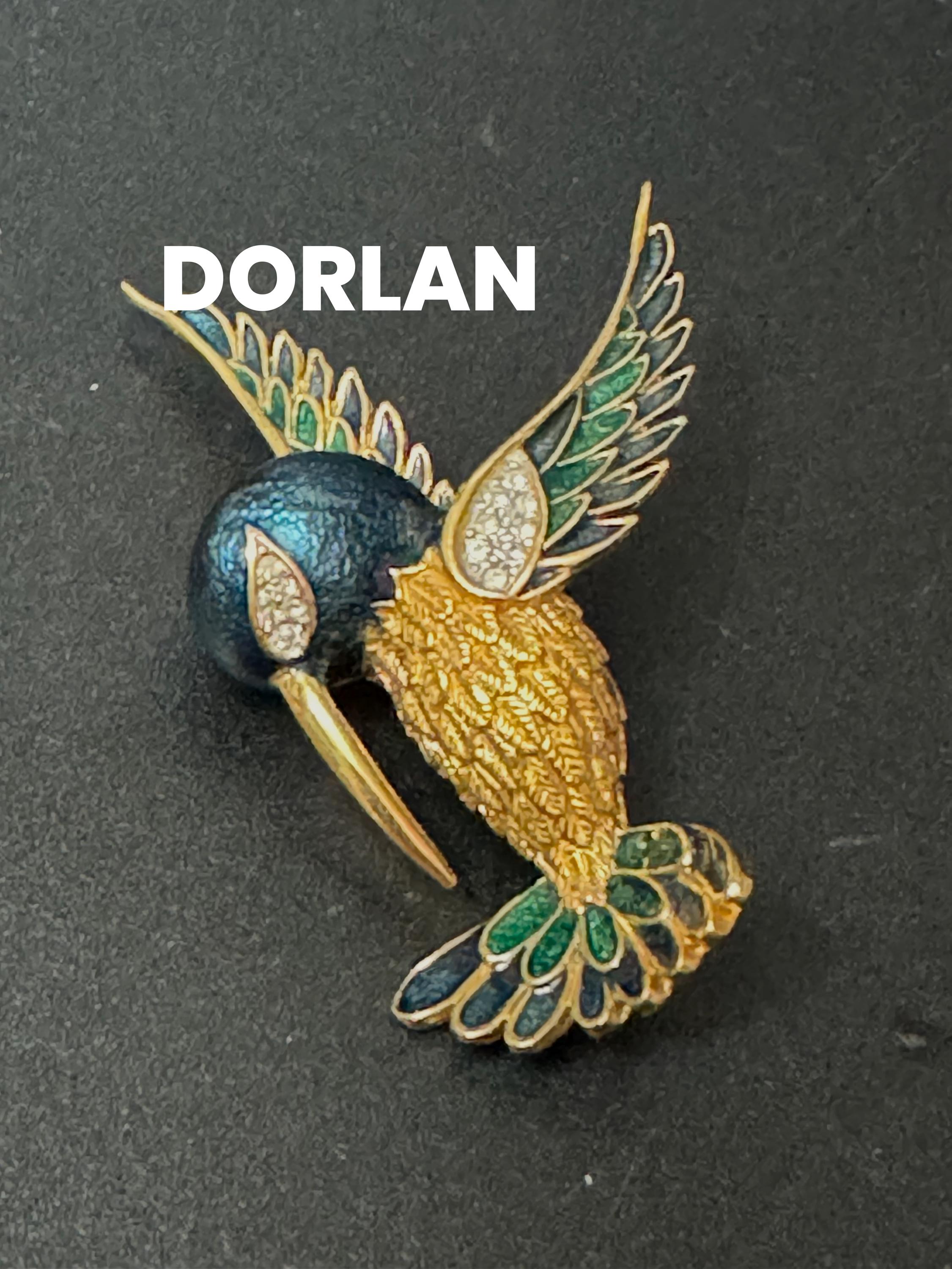 Hummingbird brooch vintage shop
