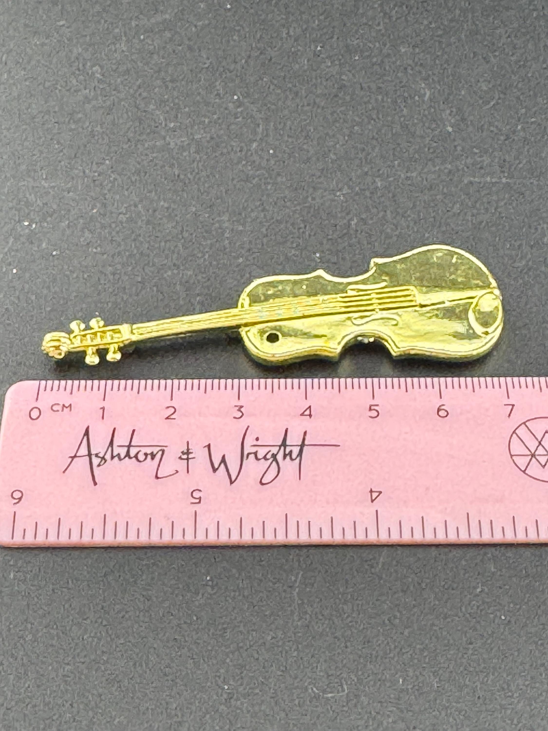 miniature gold violin viola birthday cake topper  musical instruments baking craft decorations