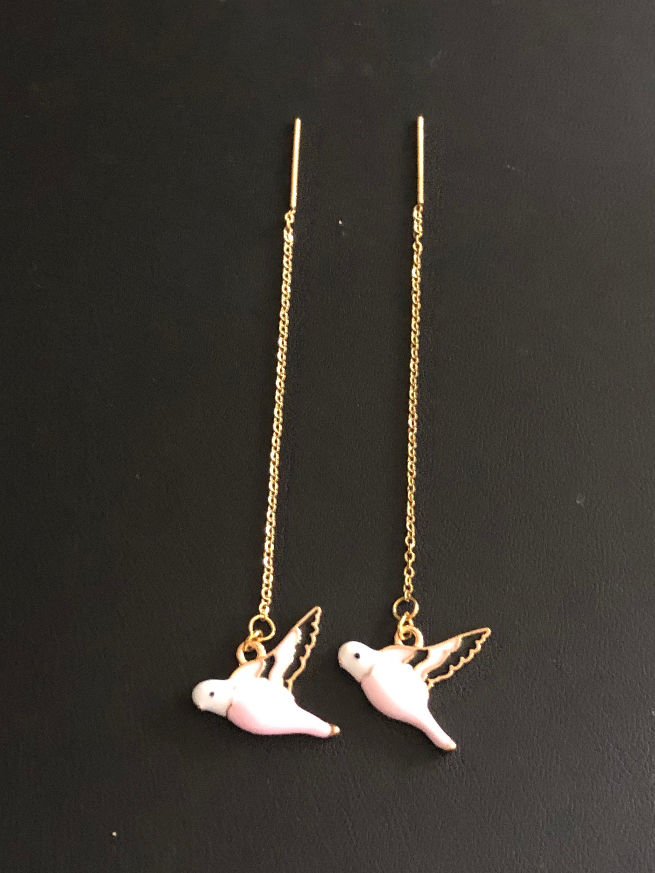 CAOSHI Delicate Little Bird Earrings Female Fashion Jewelry with Dazzling  Zirconia Silver Color Accessories for Everday Wear