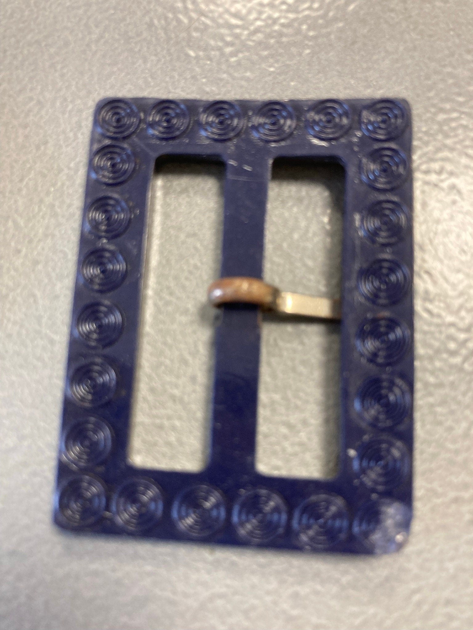 Vintage Early plastic celluloid Belt Buckles Dark French navy Blue 5cm –  Loved & Loved Again