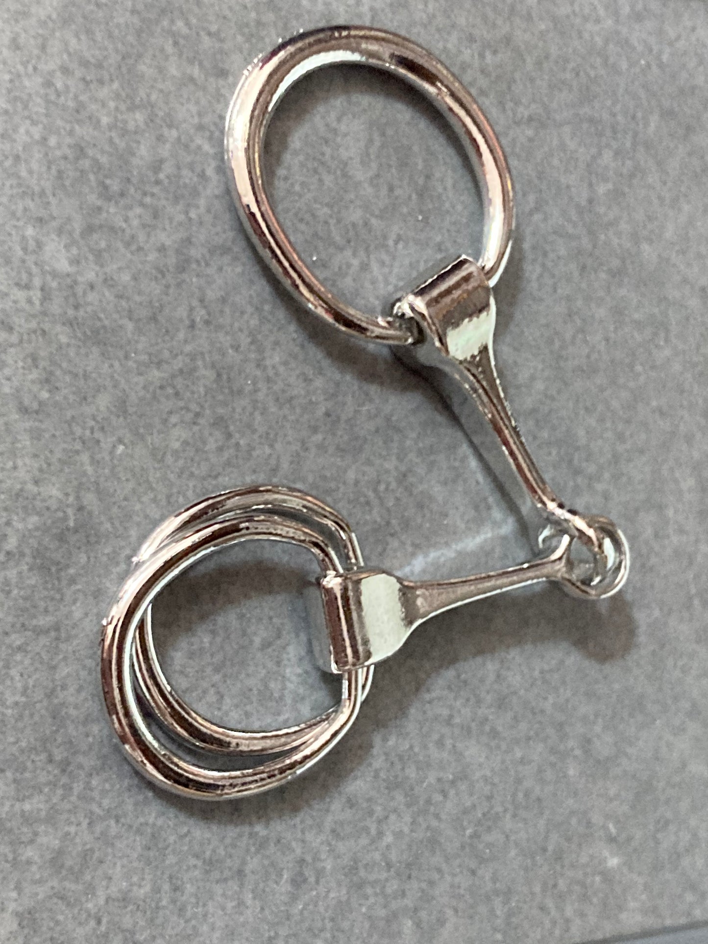 Silver horse snaffle scarf clip Designer style