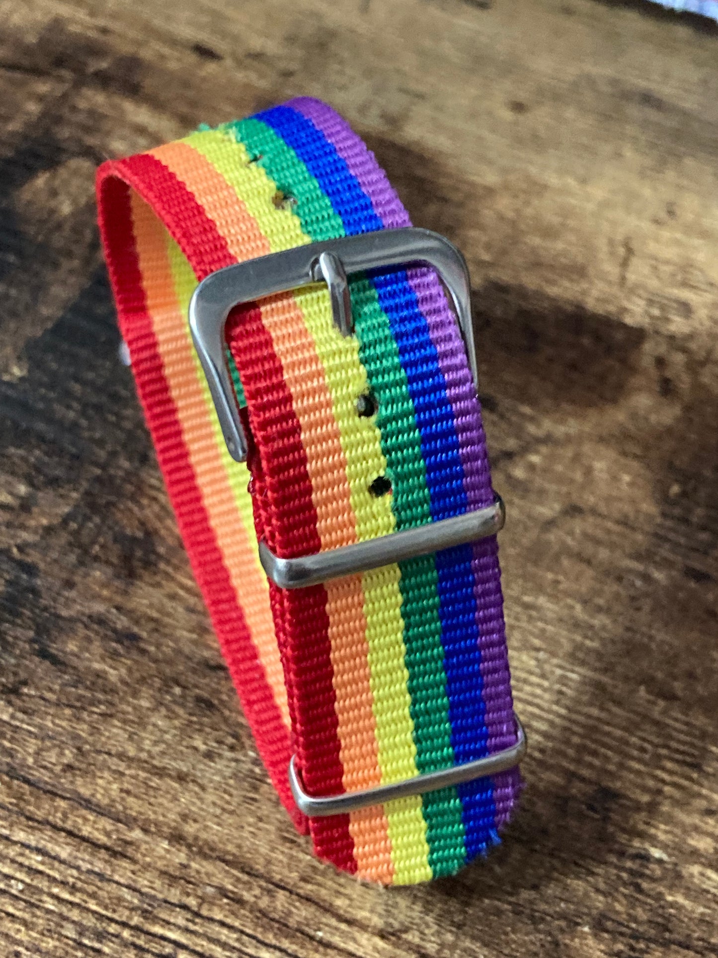 Canvas rainbow bracelet lgbtq+