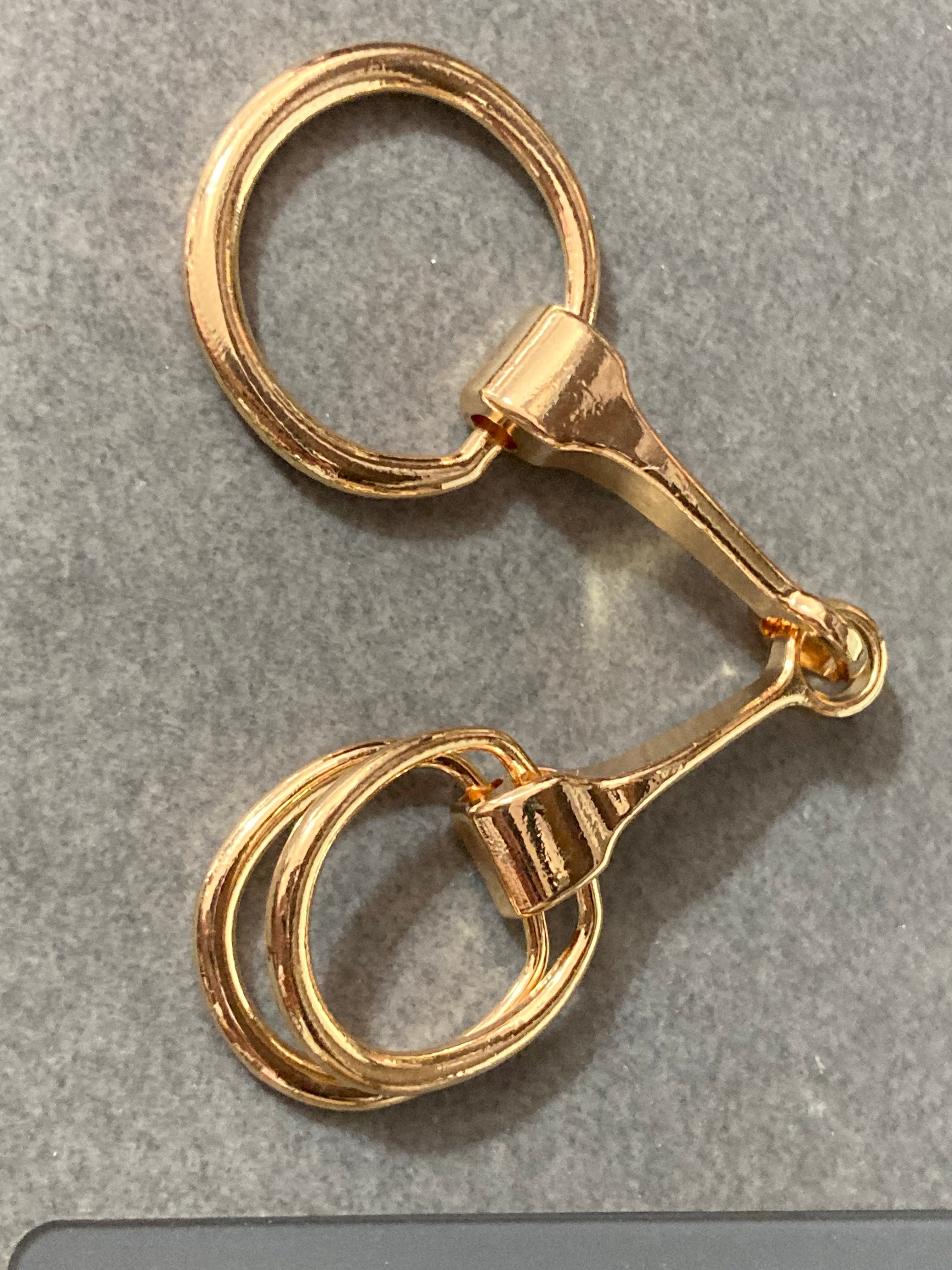 Gold horse snaffle scarf clip Designer style