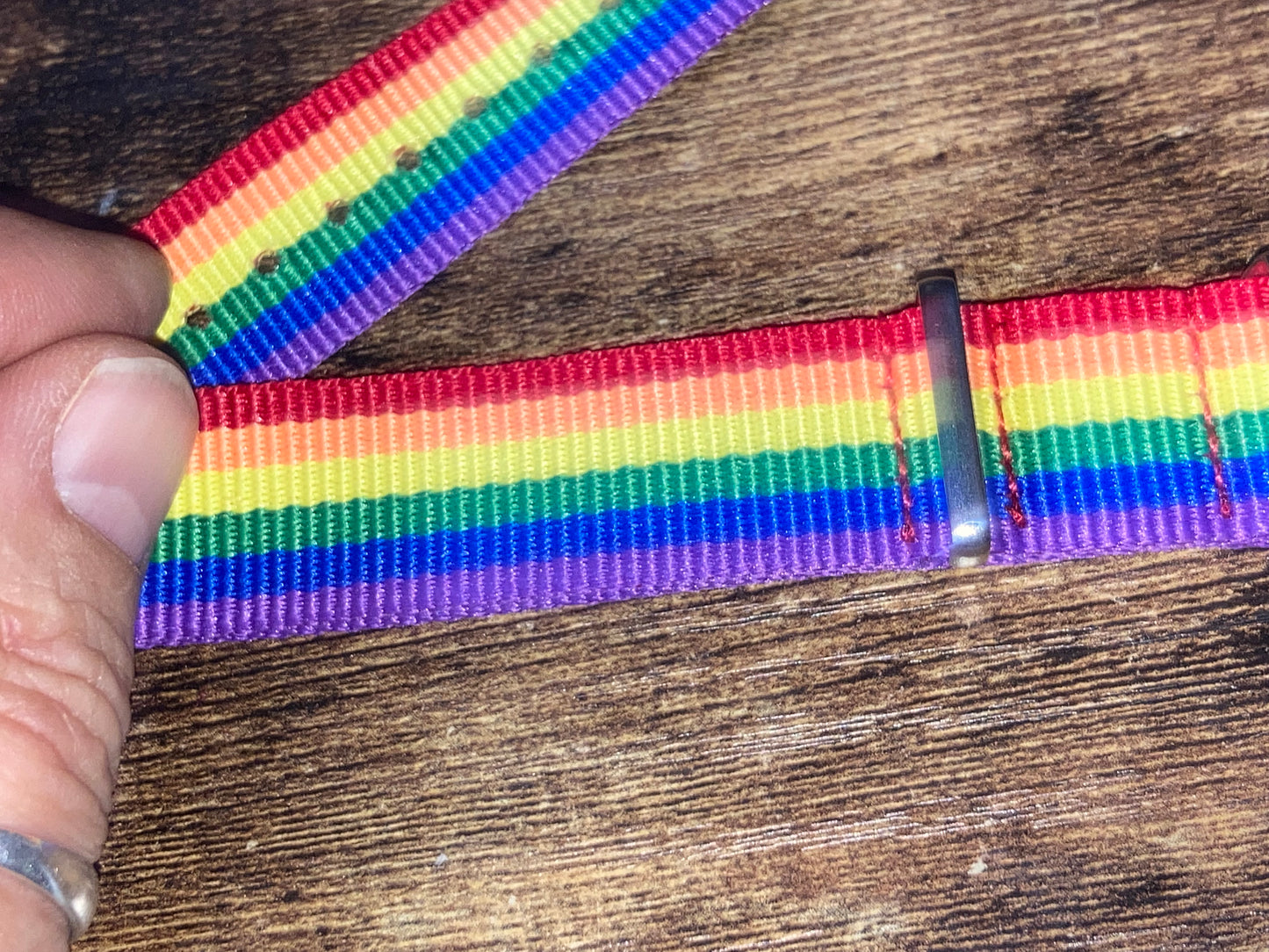 Canvas rainbow bracelet lgbtq+