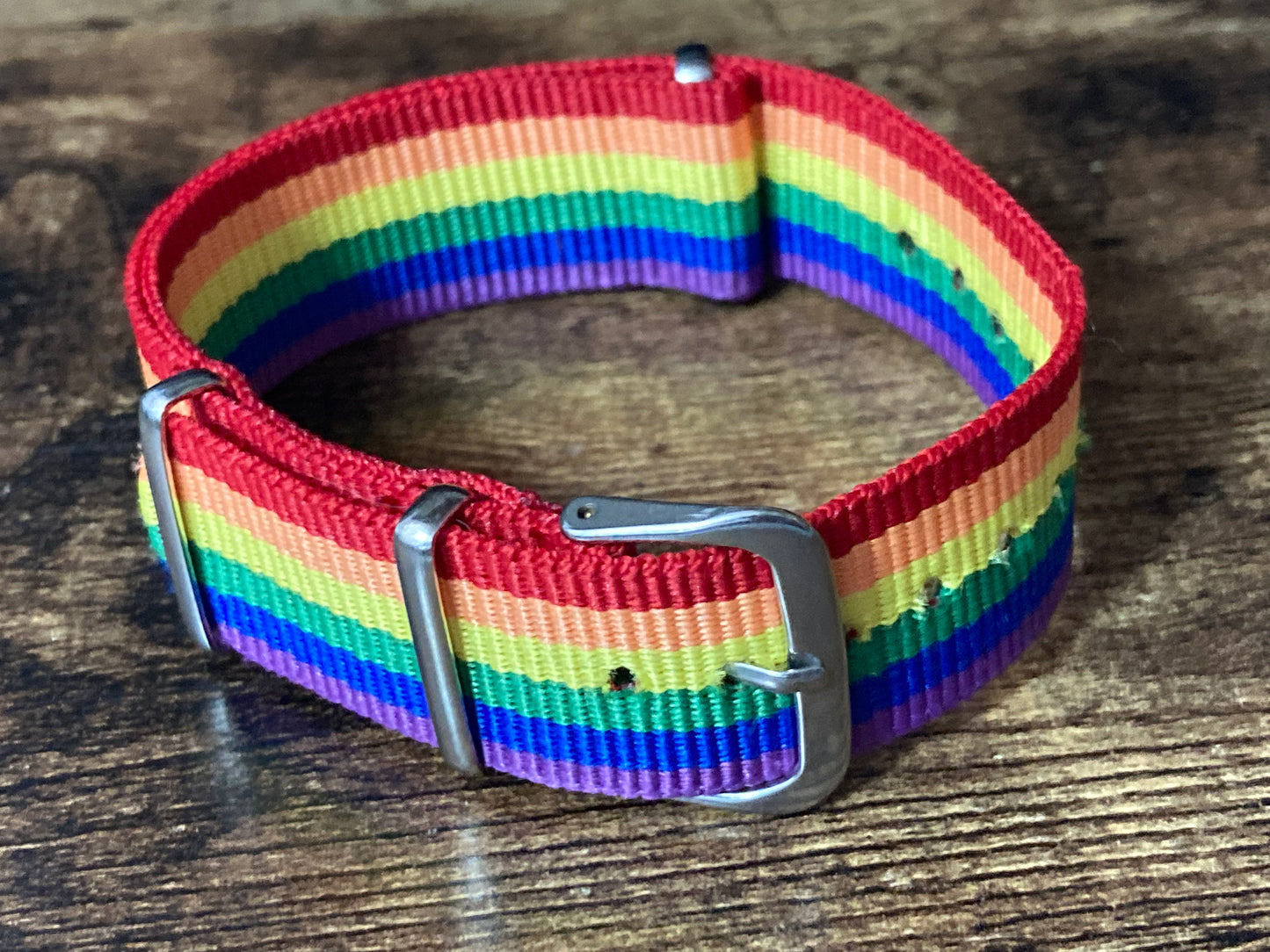 Canvas rainbow bracelet lgbtq+