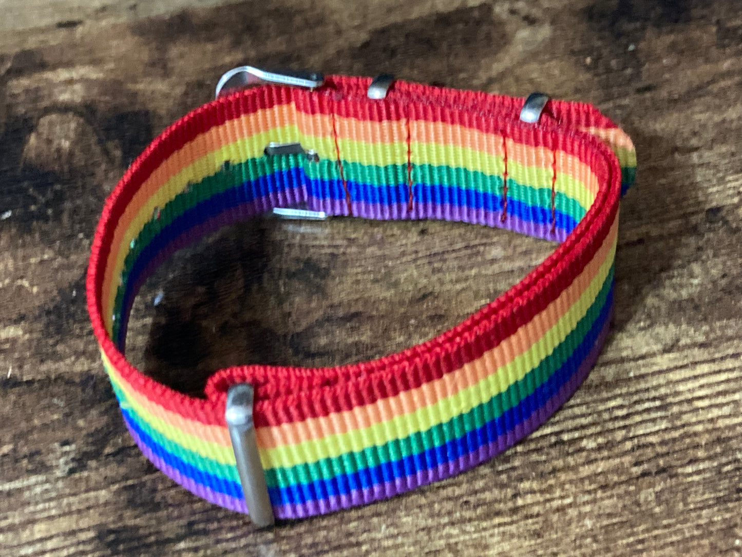 Canvas rainbow bracelet lgbtq+