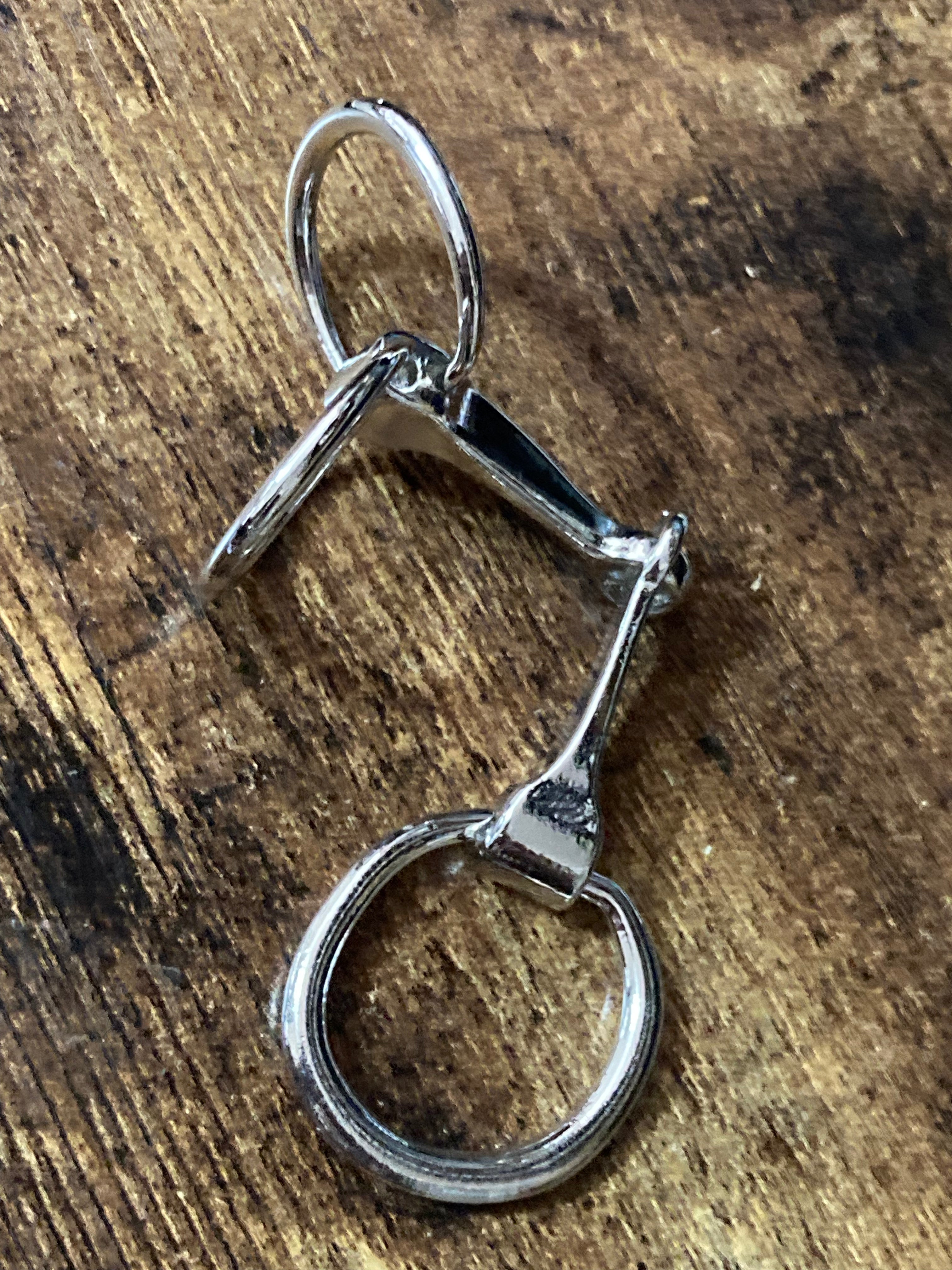 Silver horse snaffle scarf clip Designer style