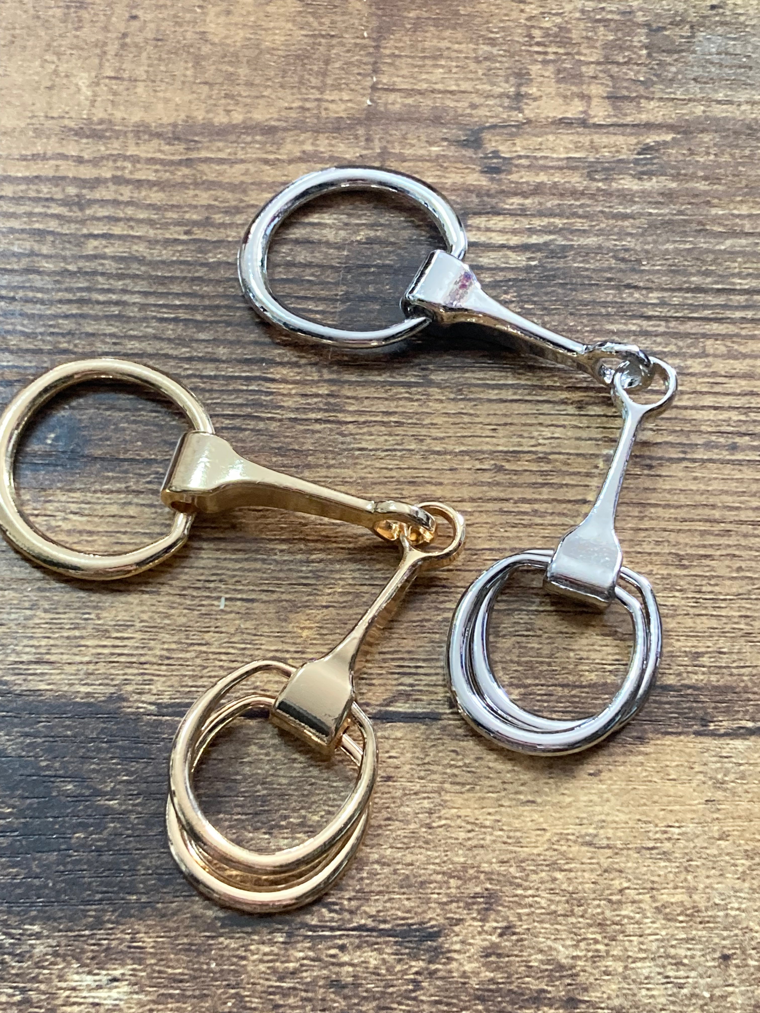 Gold horse snaffle scarf clip Designer style