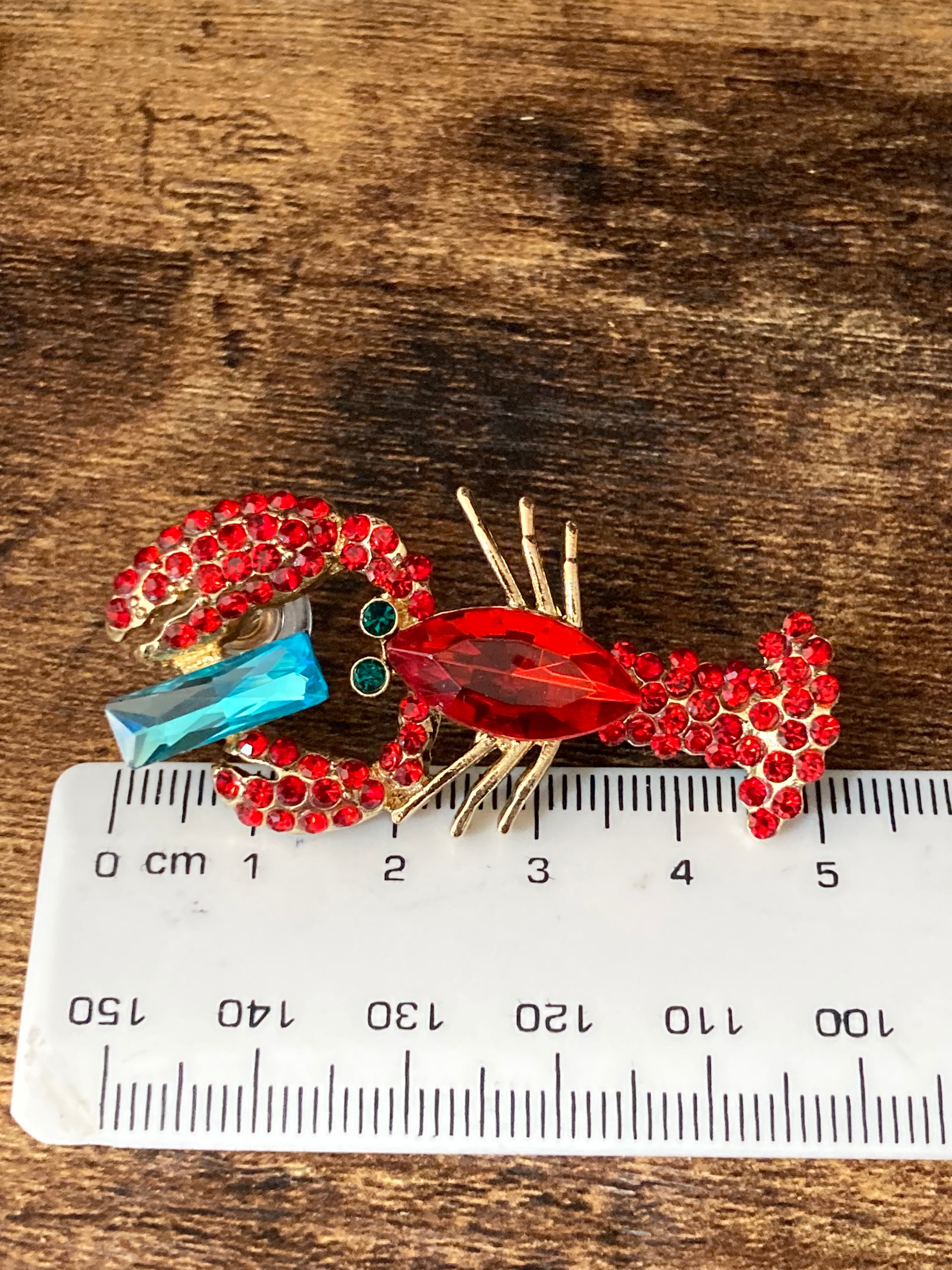 Diamanté lobster earrings