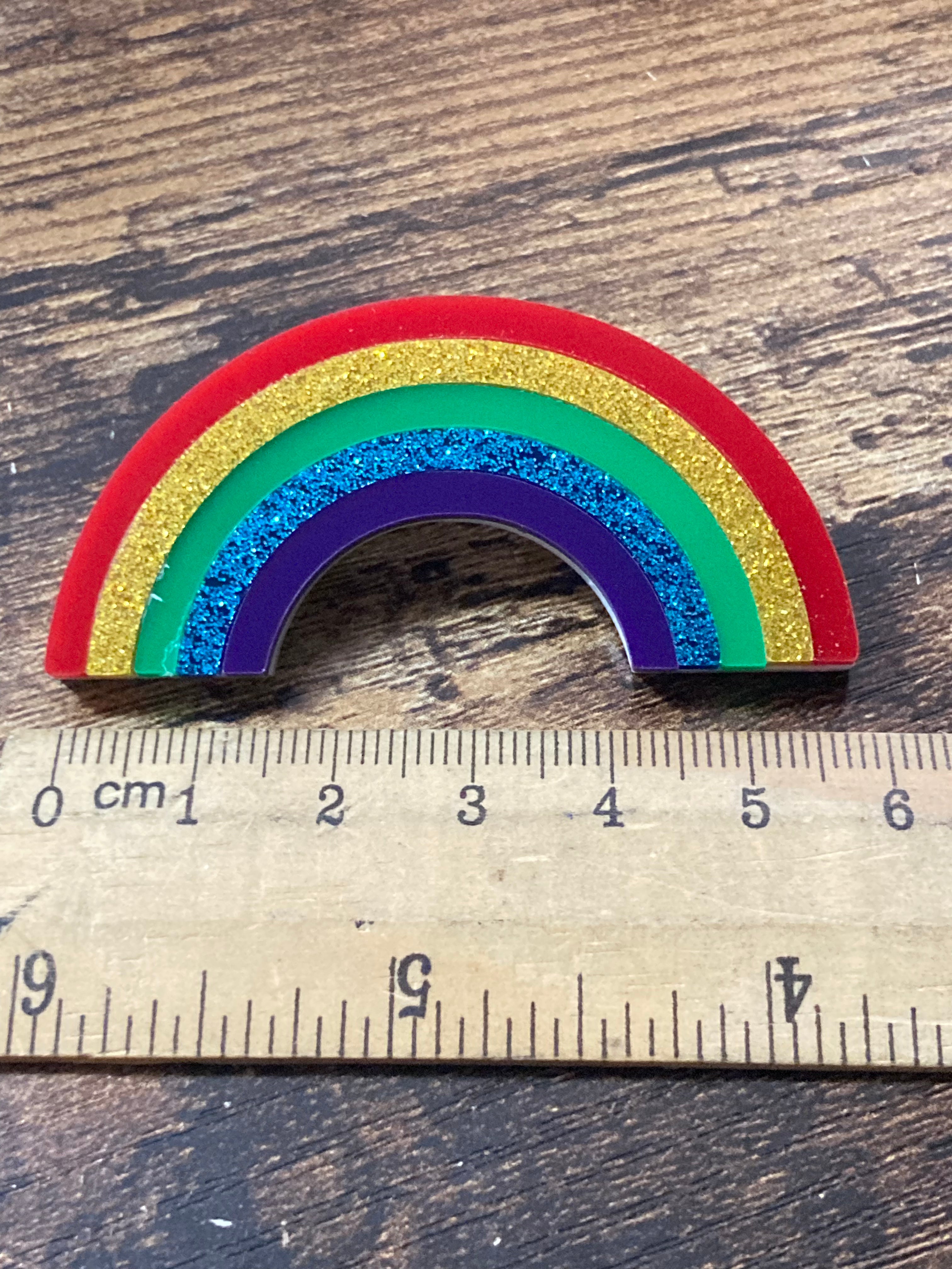 Rainbow brooch acrylic