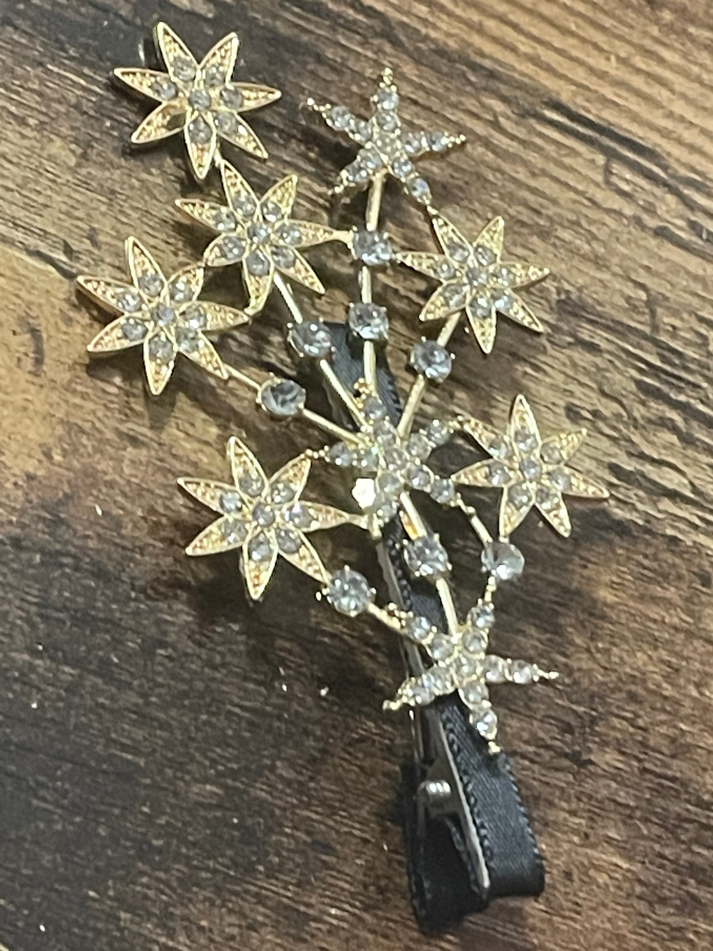 Shooting stars diamanté Crystal large hair clip