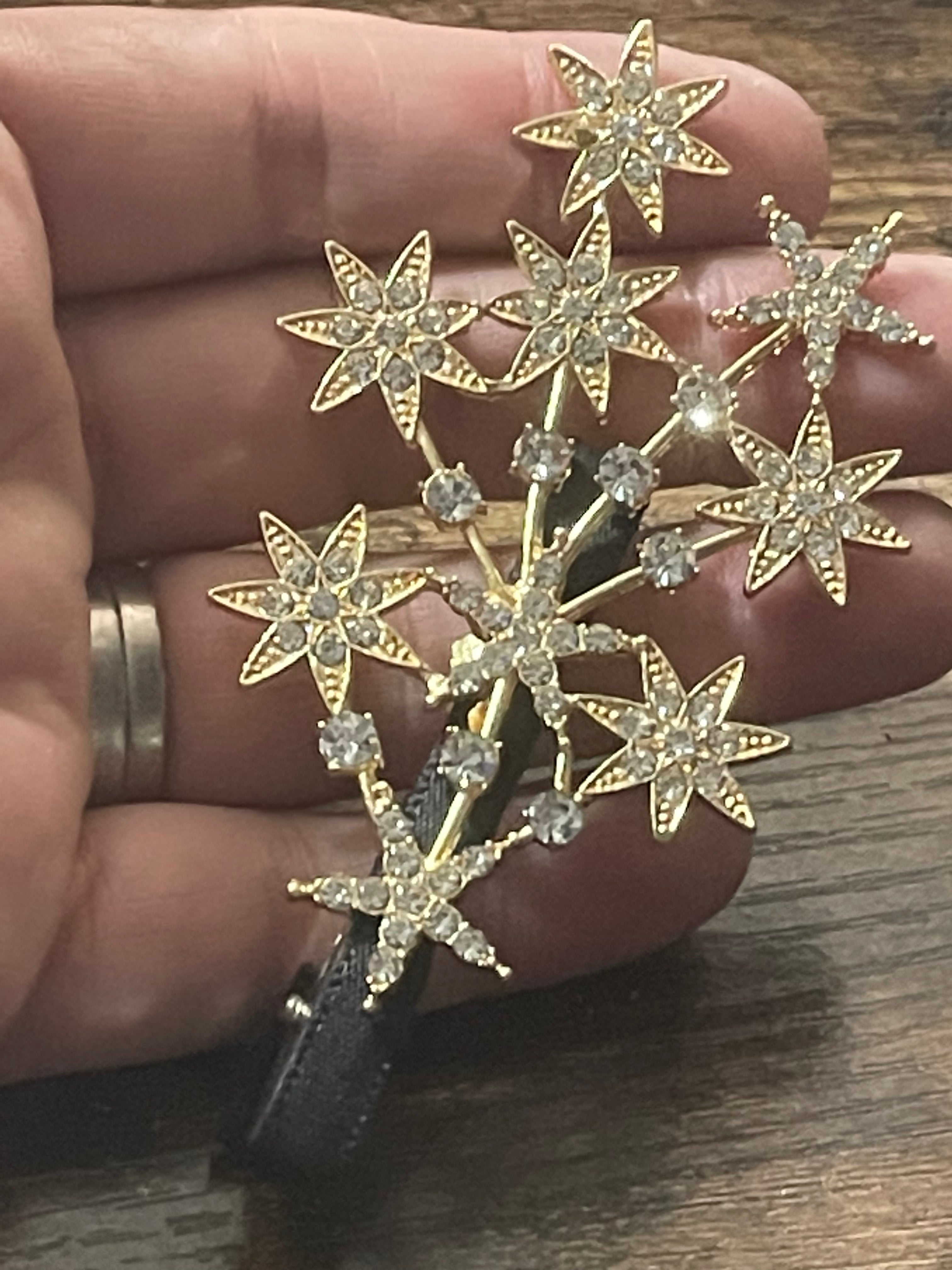 Shooting stars diamanté Crystal large hair clip