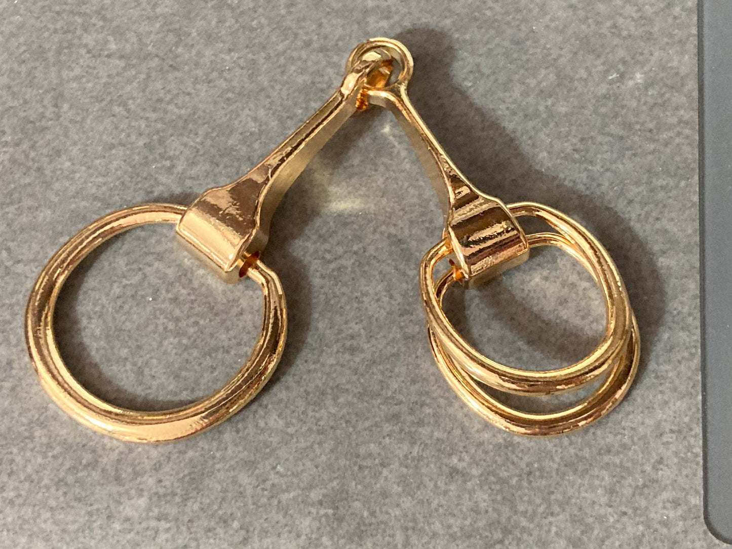 Gold horse snaffle scarf clip Designer style