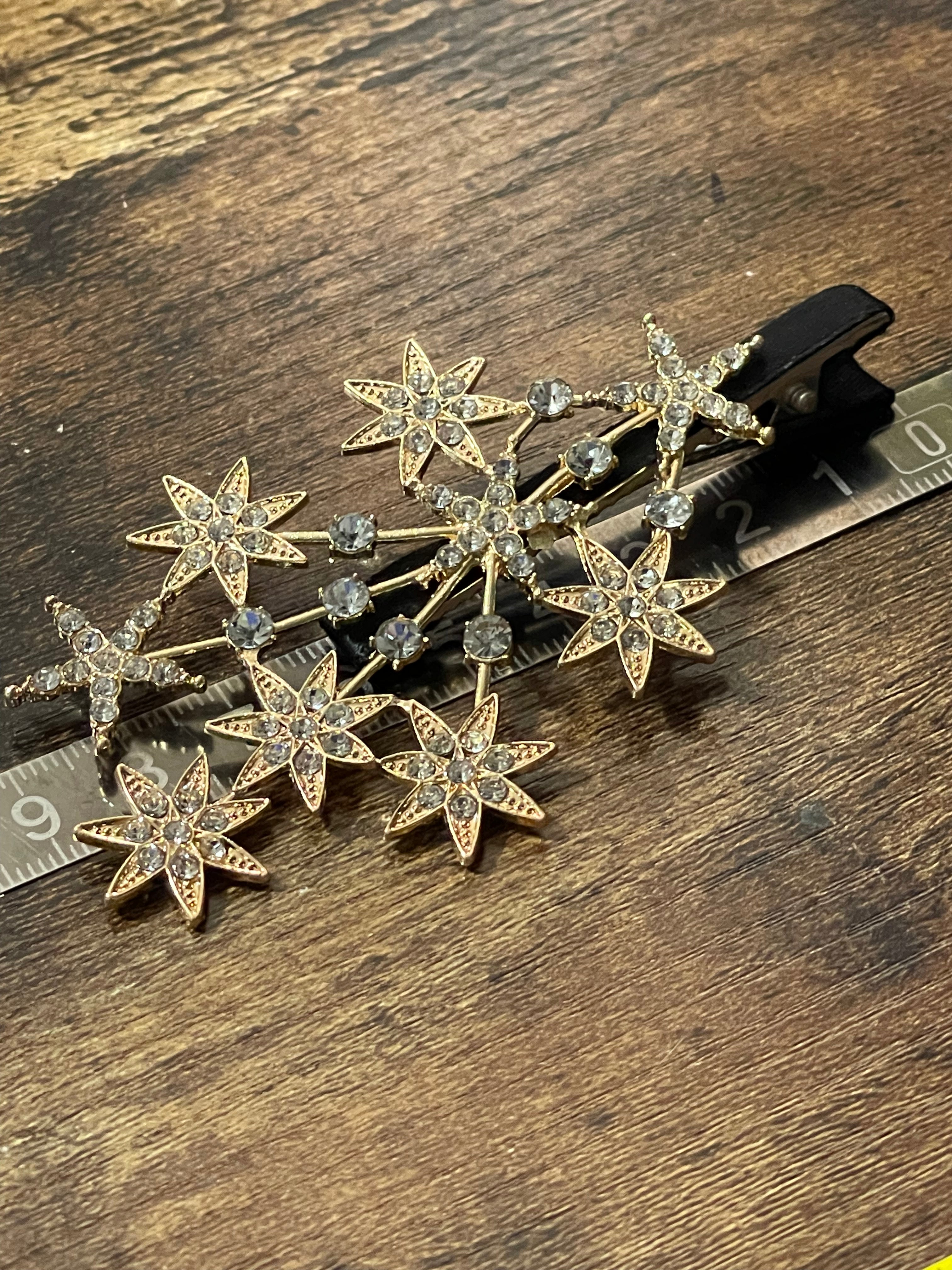 Shooting stars diamanté Crystal large hair clip